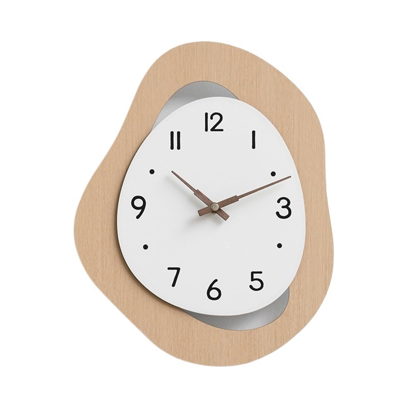 S5b8W3g7 Modern Quartz Luxury-inspired Unique Wall Clock Artistic Digital Silent Design Battery Powered Wall Clock(27.5x34cm)