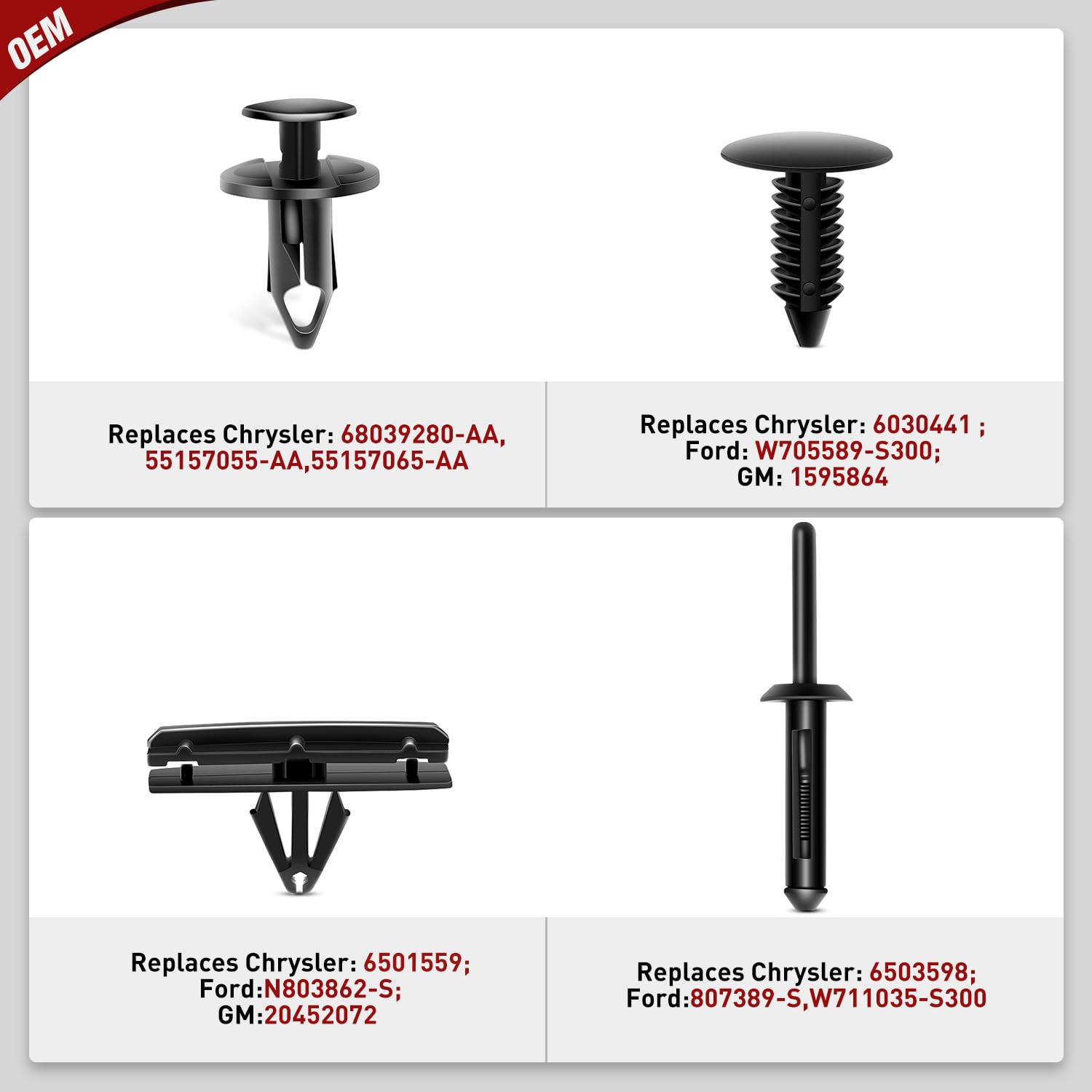 Clips And Fasteners 40 Pcs GM Door Trim Panel Clips 10073833 - Foto 2