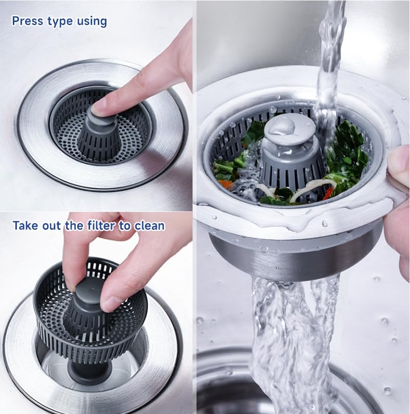 YMSdrain 3 en 1 Accesorios para Fregadero de Cocina de Acero miniatura 4