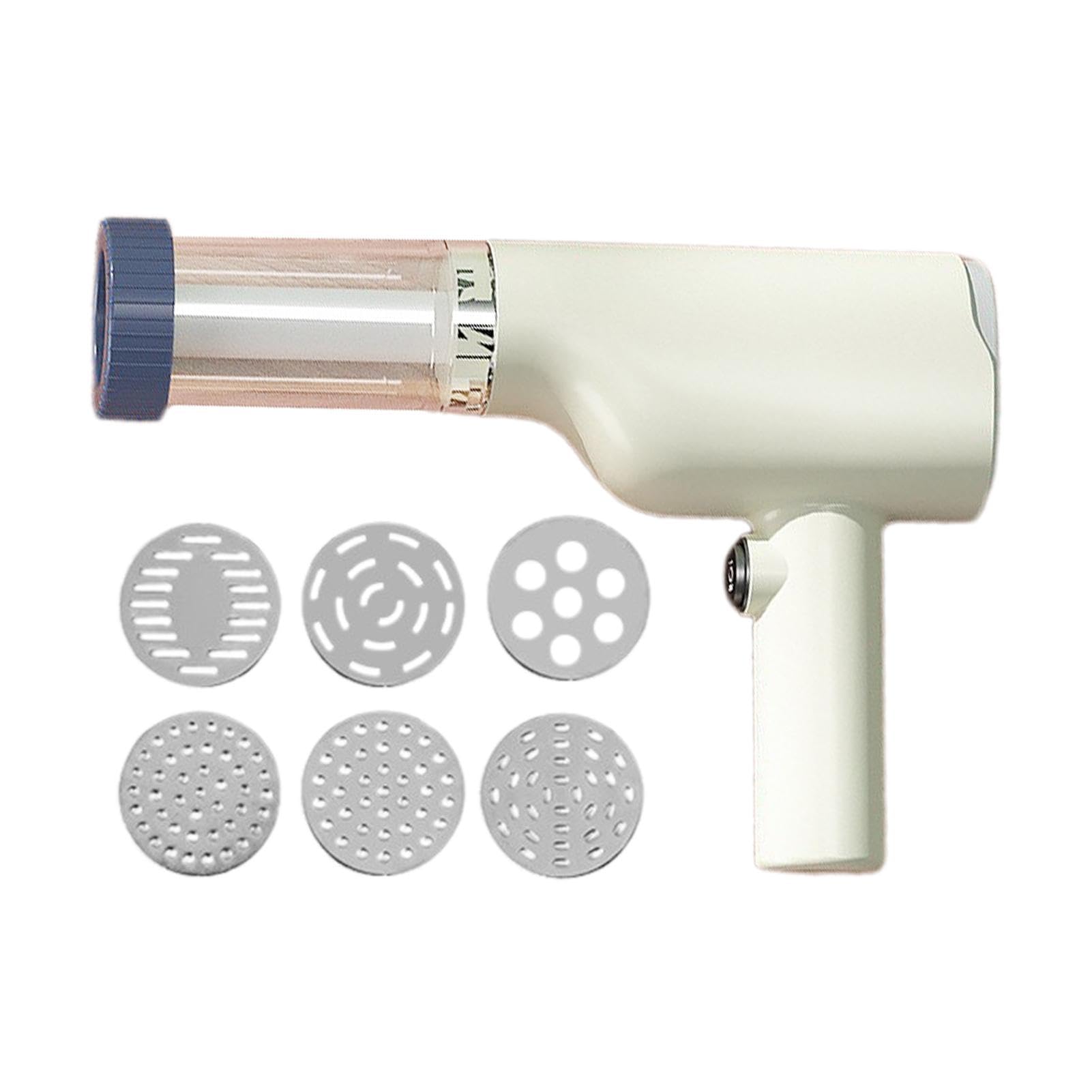Maker de pâtes électriques, machine à nouilles automatique, fabricant de pâtes à main, avec 6 disques conception sans fil et portable moteur de 40W pour la cuisine de machine à spaghetti maison