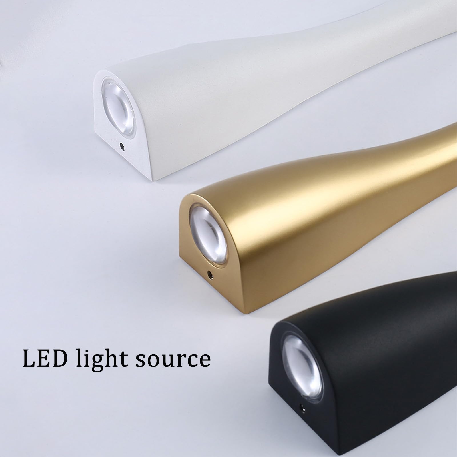 Nowoczesne lampy zewnętrzne LED z strumieniem światła w górę i w dół, wodoszczelne, IP65, metalowe, aluminiowe, do użytku wewnątrz i na zewnątrz, idealne do ogrodu, na balkon, taras i do użytku na