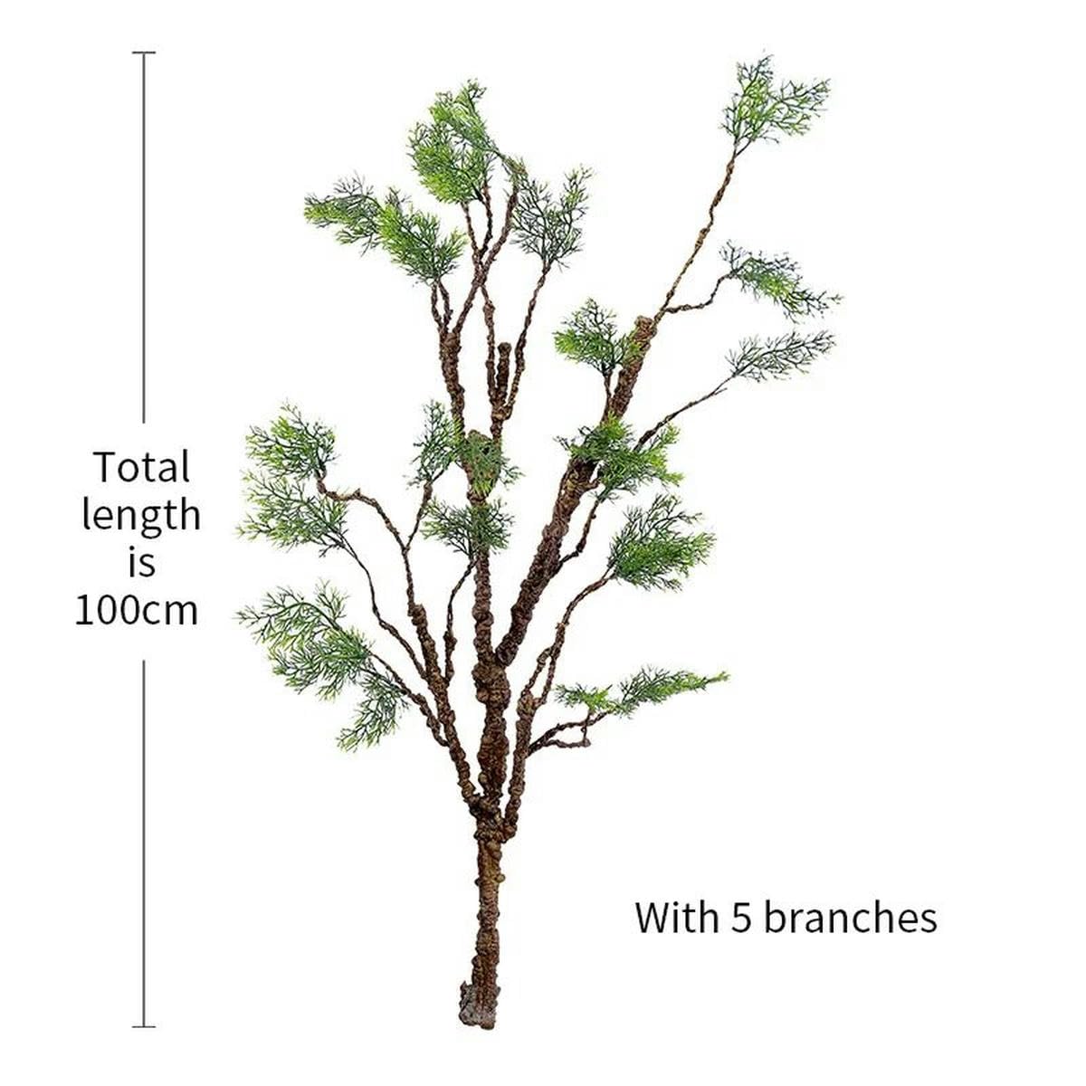 5 rami/100 cm artificiale finto pino ramoscello piante verdi Liana appeso a parete in rattan fiori flessibili arco arredamento da giardino-albero di vite