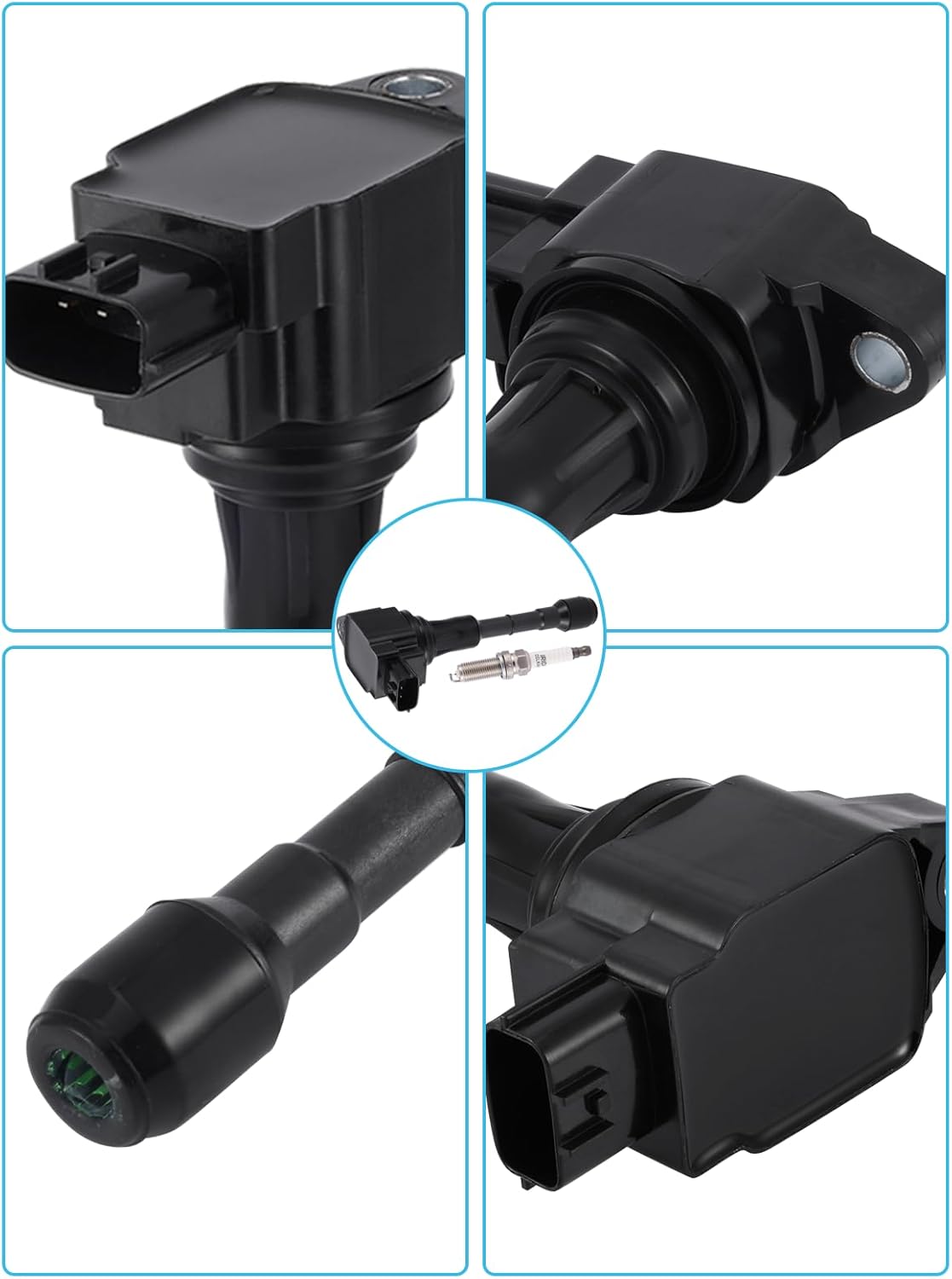 UF617 Ignition Coil Pack Spark Plug (3.7L) 6 PCS For INFINITI EX37 FX37 2013,FX50 5.0L G37 2009-2013,M37 2011-2013,Q60 2014-2015,Q70 QX50 QX70 2014-2016,QX70 5.0L 2014,For Nissan 370Z 2009-2019