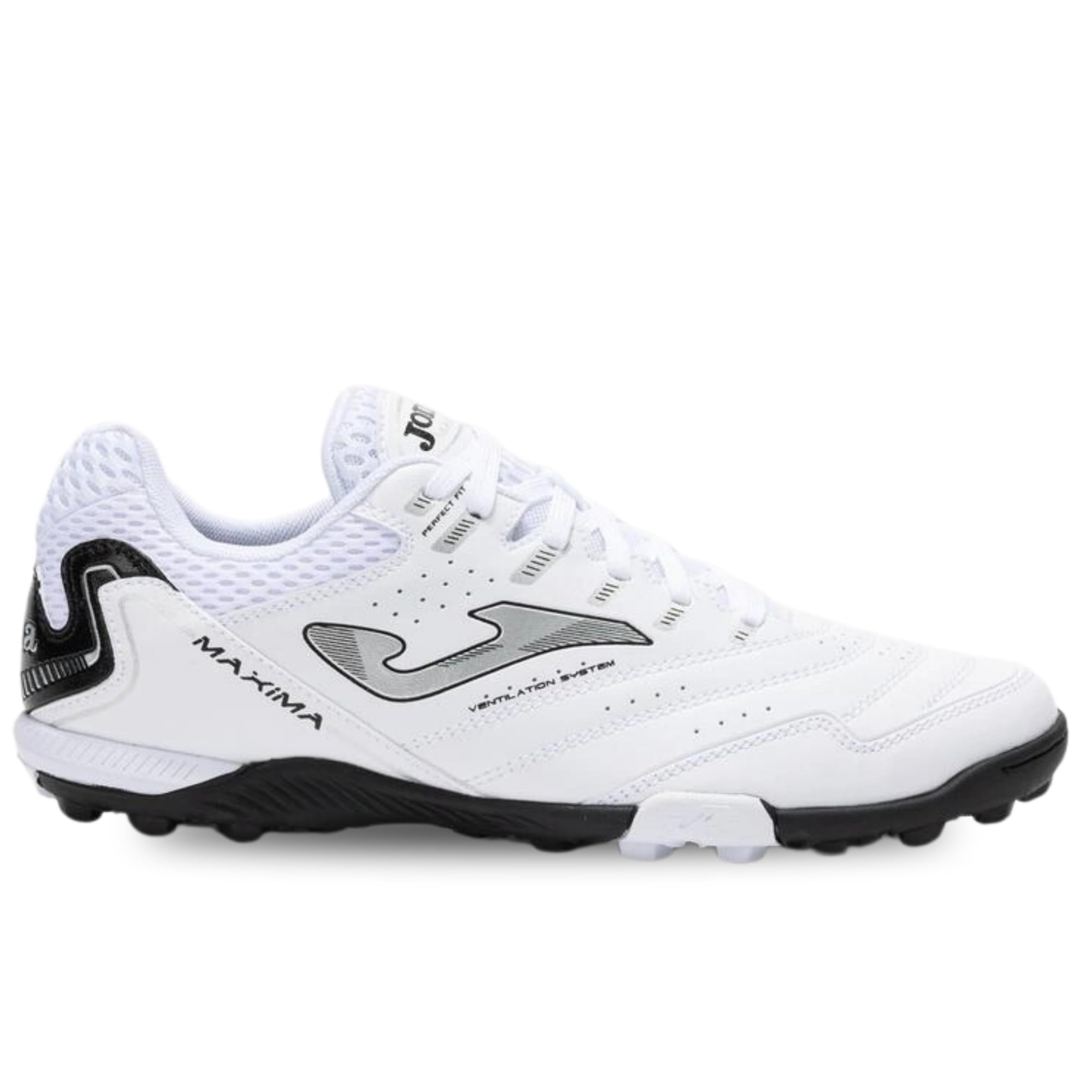 Joma Maxima 2502 TF MAXS2502TF Chaussures de Sport pour Homme Blanc, Blanc., 44 EU
