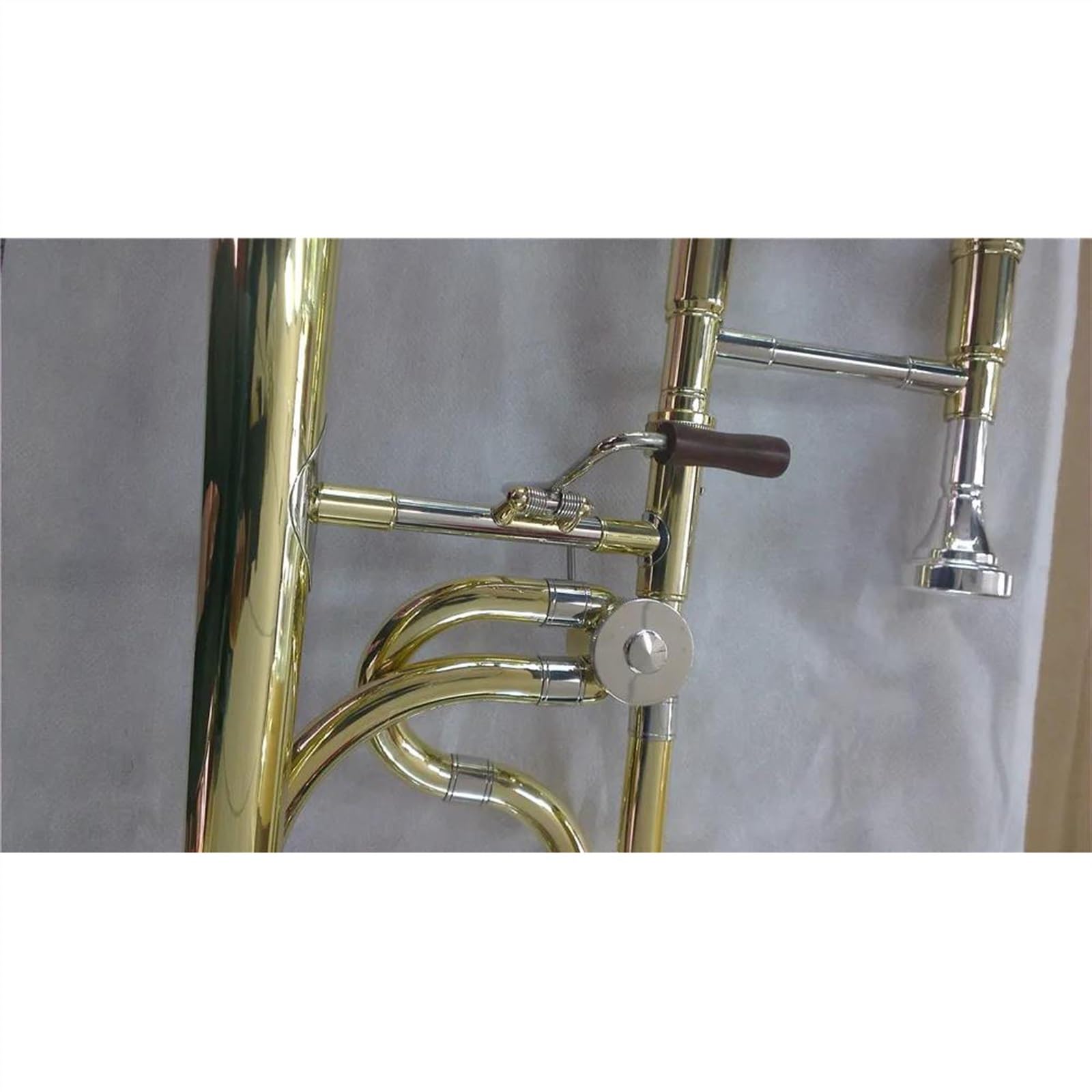 Trombones Instrumentos musicales Trombón Tenor Profesional Tono Bb/F De Manga Deslizante De Cuproníquel Lacado En Oro Profesional