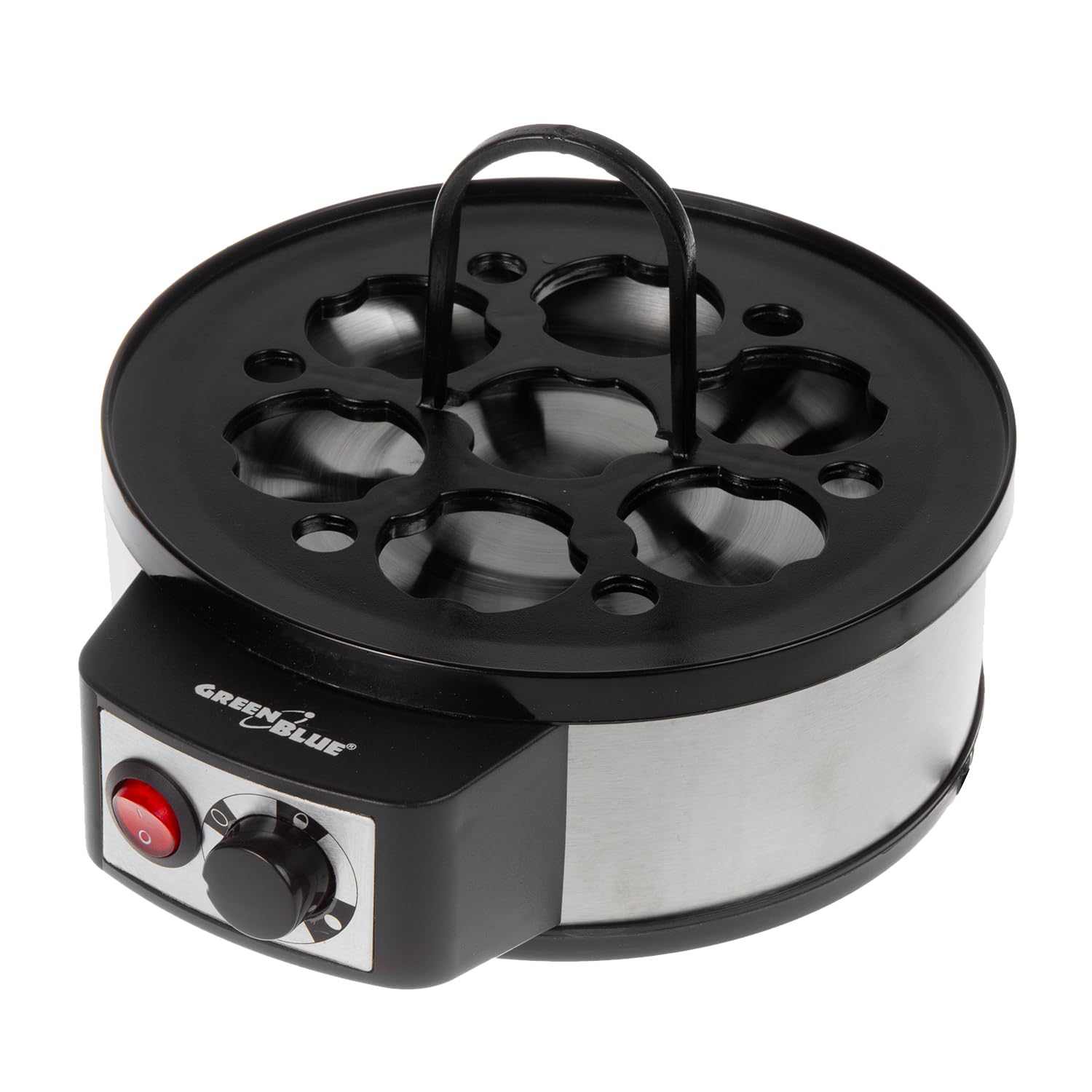 Cuociuova automatico GreenBlue, potenza 400W, fino a 7 uova, misurino, 220-240V~, 50 Hz, GB573 Bollitore per Uova, Regolazione della durezza delle uova