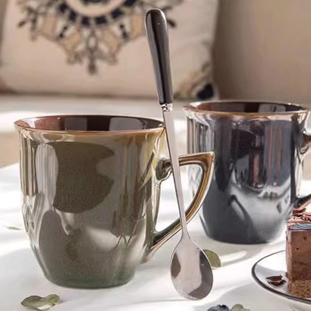 ENGENDER Tazas Cafe Taza De Cerámica, Taza De Leche Retro, Taza De Café, Taza De Agua Simple Mug Cups(A)