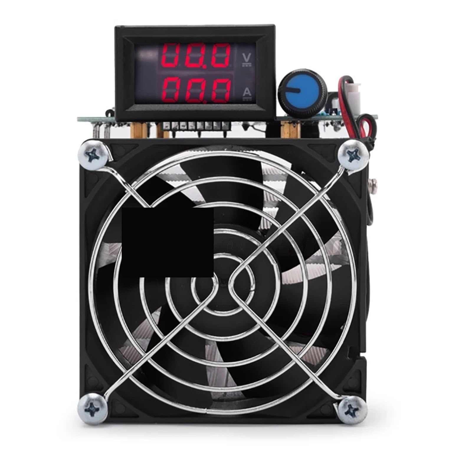 Tester di carico della batteria, 250W 0-20A 12V Carico elettronico Tester di capacità della batteria Indicatore Test invecchiamento con LED Voltmetro digitale Amperometro Ventola Dissipatore calore