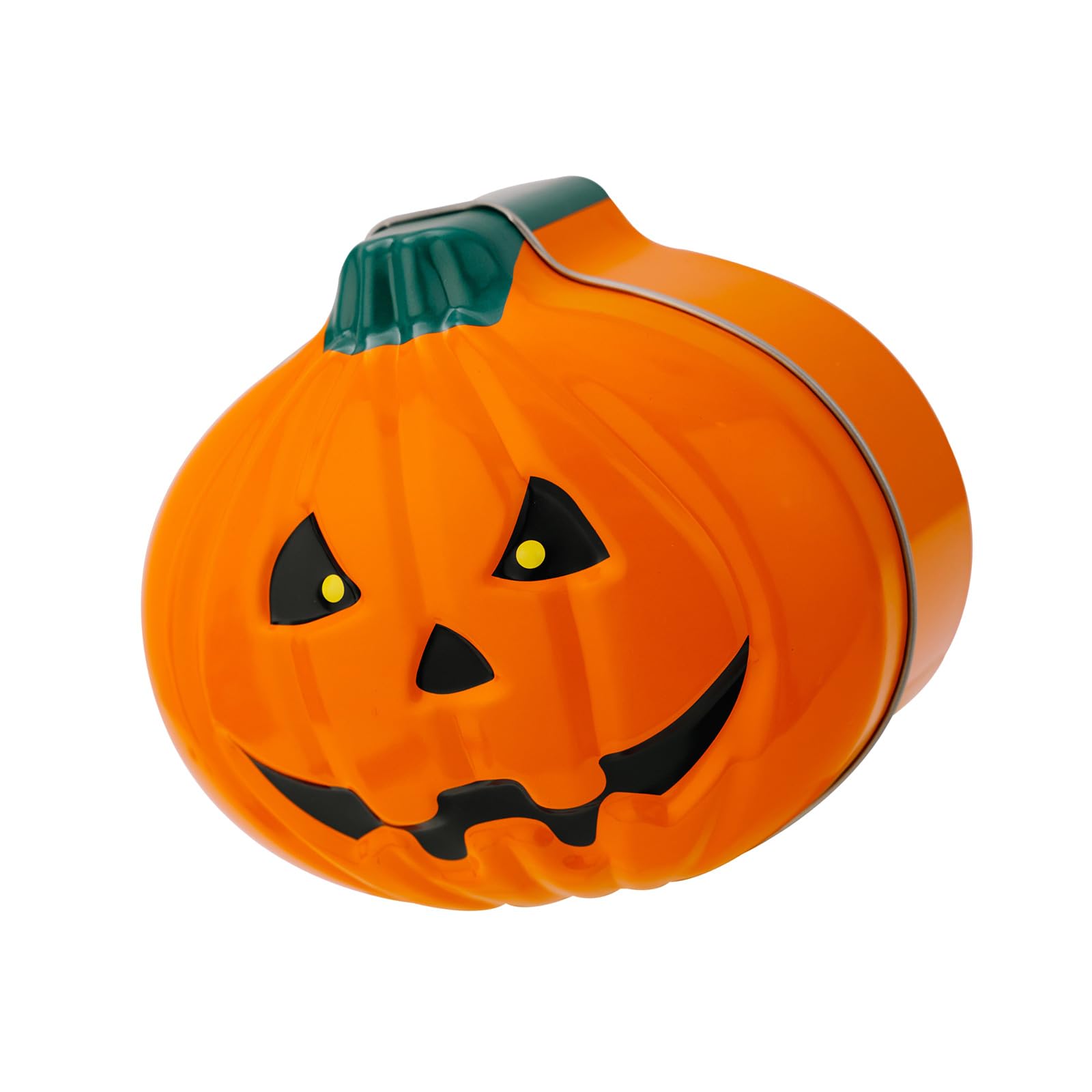 GMBYLBY Pumpkin Shaped Tin Box for Holiday Parties Decorative and Functional Candy Holder Tinplate Container Present Storage Container