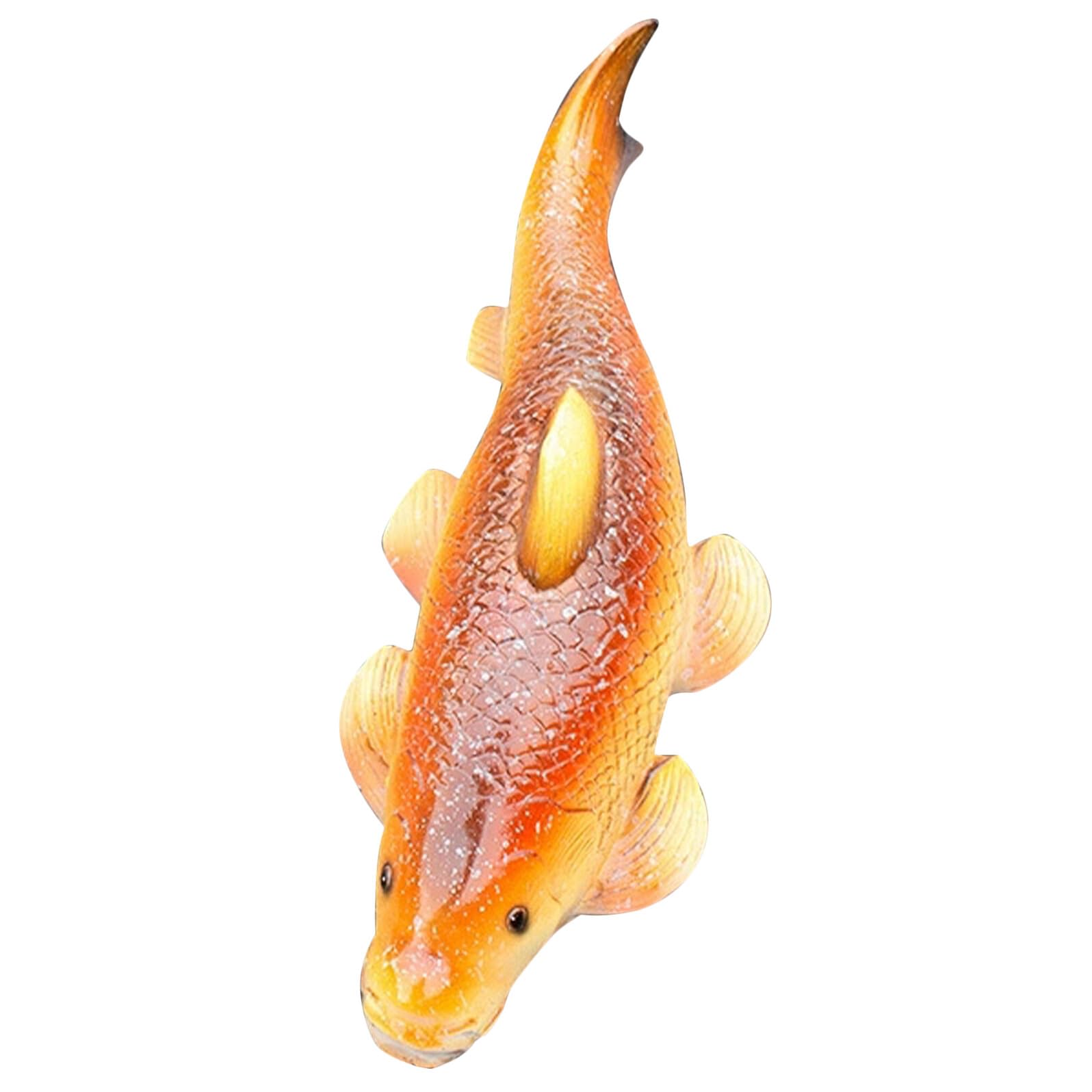 Sculpture de carpe koï flottante en résine pour décoration de bassin
