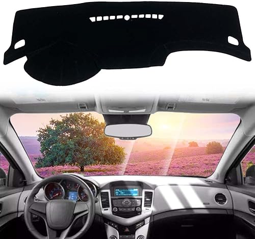 Tcxdioo Cubierta interior para tablero de automóvil para Chevrolet Cruze 2011, 2012, 2013, 2014, 2015, protector solar