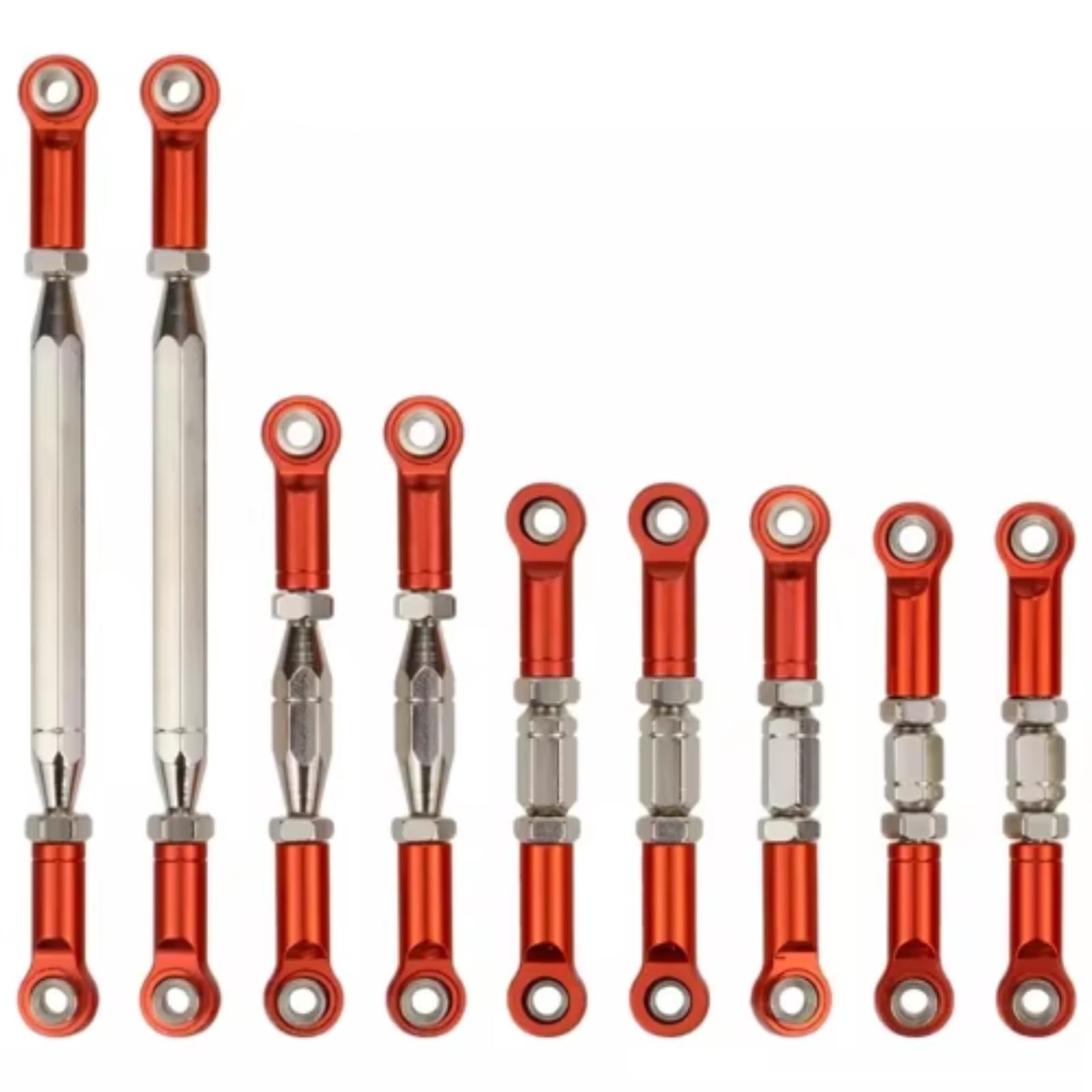 Dla Wltoys 12428 12423 Dla FY-01 1/12 9 sztuk Zestaw Steering Rod Części Zamienne Do Naprawy Samochodów RC Części Naprawa (Red)