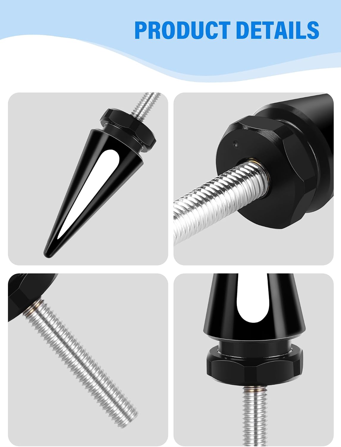 Motorcycle Fairing Bolts, Fairing Windshield Screws Compatible for Harley Davidson Road Glide 2015-2024 2023 2022 2021 Windshield Trim Bolts Black Chrome