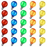 Multi Color G40 Light Bulbs LED for Outdoor String Light 1W Replacement 5W Globe Edison Bulb Shatter
