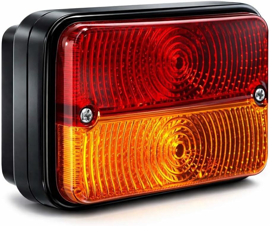 Tractor Tail Light & Front Indicator Lamp Set (with Bulbs) – 12V Rear Brake, Turn Signal & Side Blinker Lights | Compatible with Massey Ferguson, Deutz Fahr, Landini | Replaces 1673840M91 1678580M91