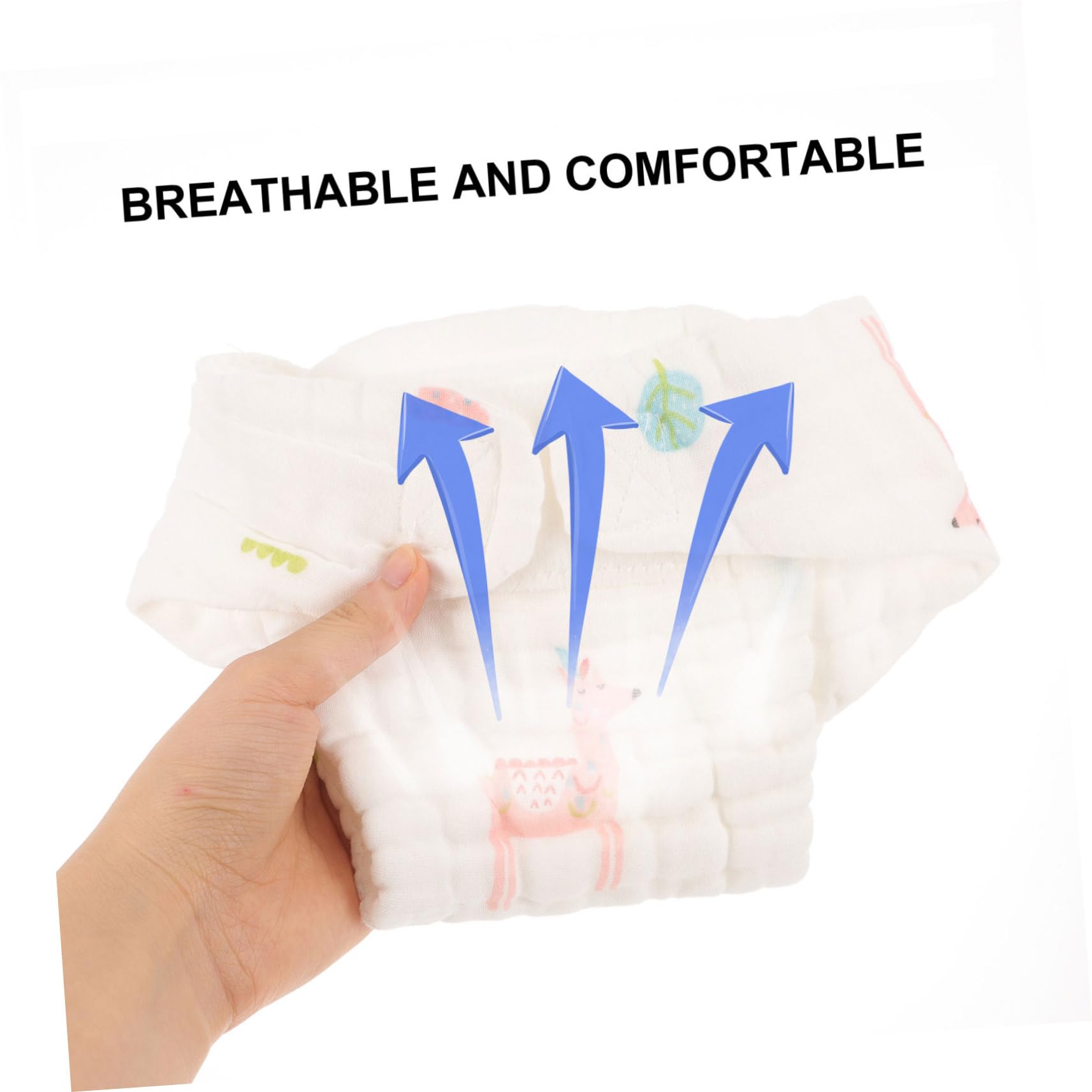 HAPINARY 2 Pcs Pure Cotton Diapers Reusable Diaper Pants for Newborn Girls Washable Soft Comfortable Random Style