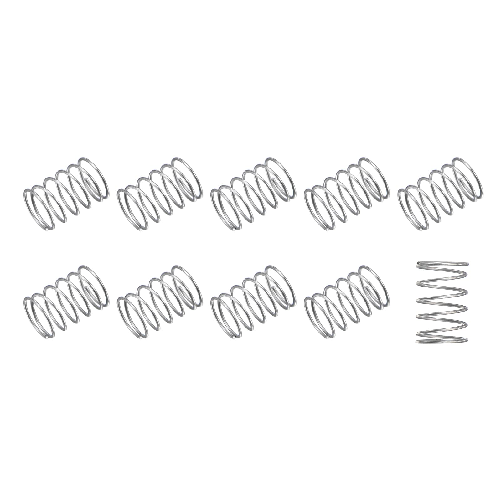 METALLIXITY Compression Springs (0.5x7mm OD,15mm Free Length) 20Pcs, 304 Stainless Steel Extension Spring - for Shop Home Repairs, DIY Projects, Silver Tone — Amazon image 7