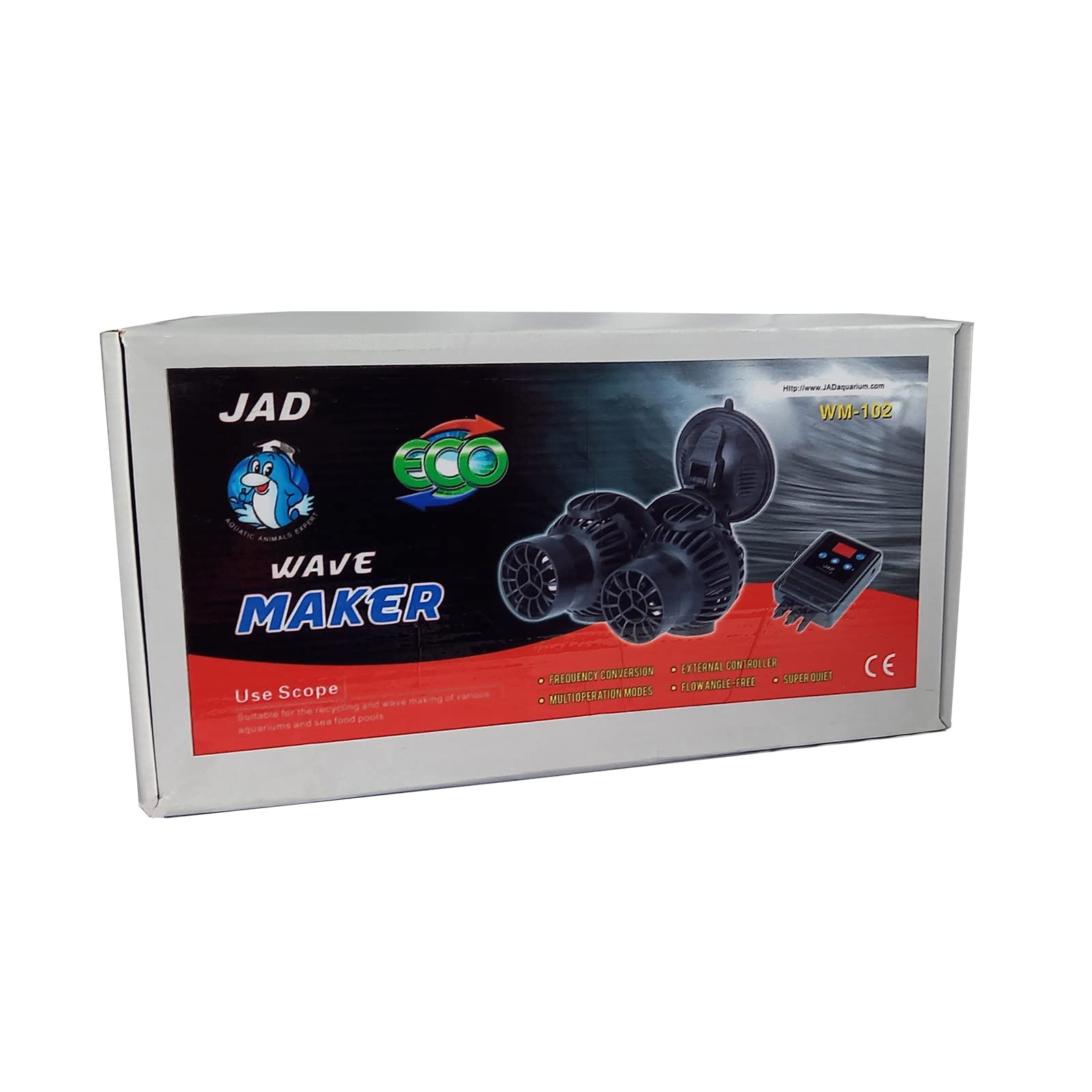 JAD WM-102 Aquarium Strömungspumpe 11000 l/h dual Wellenpumpe, Süß- und Salzwasser, Wave Maker