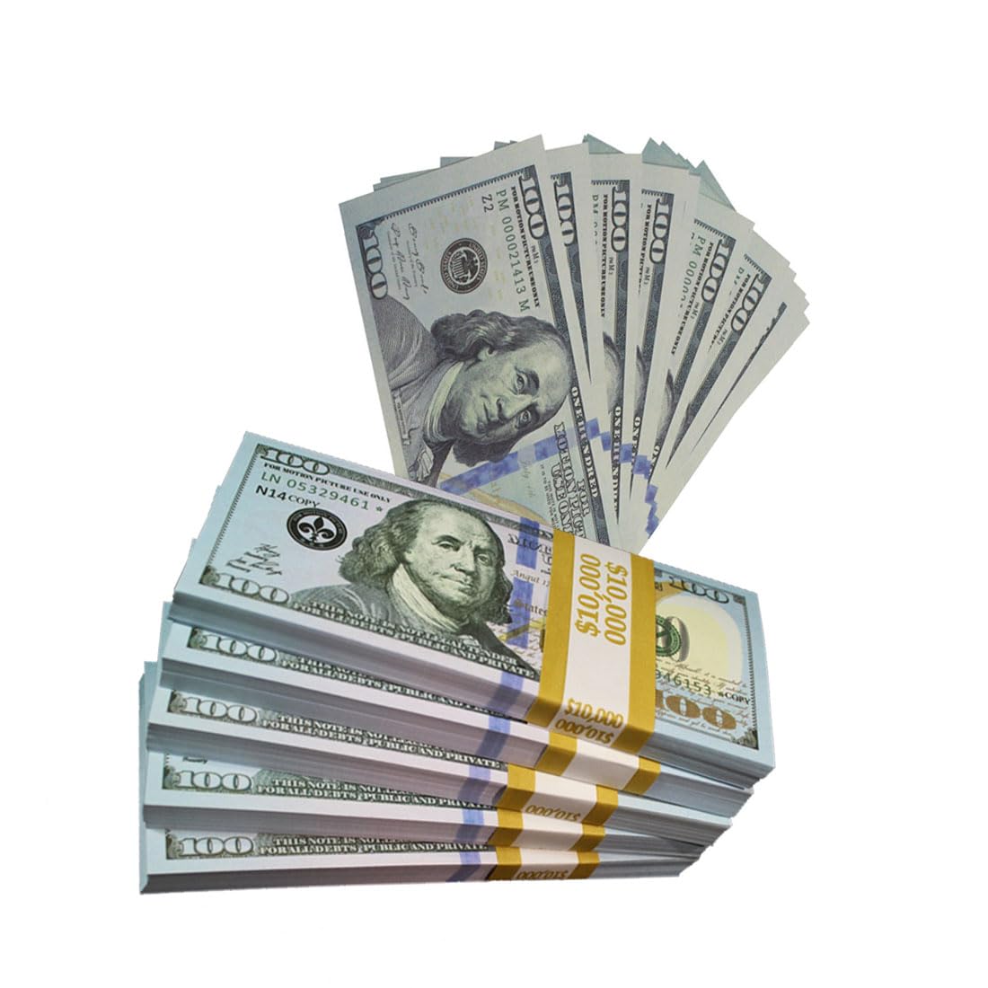 Prop Money 120 Pcs 100$ Fake Money Dollars Real Size Fake Money Dollars Fake Banknotes for Movie Scene Props Casino Games