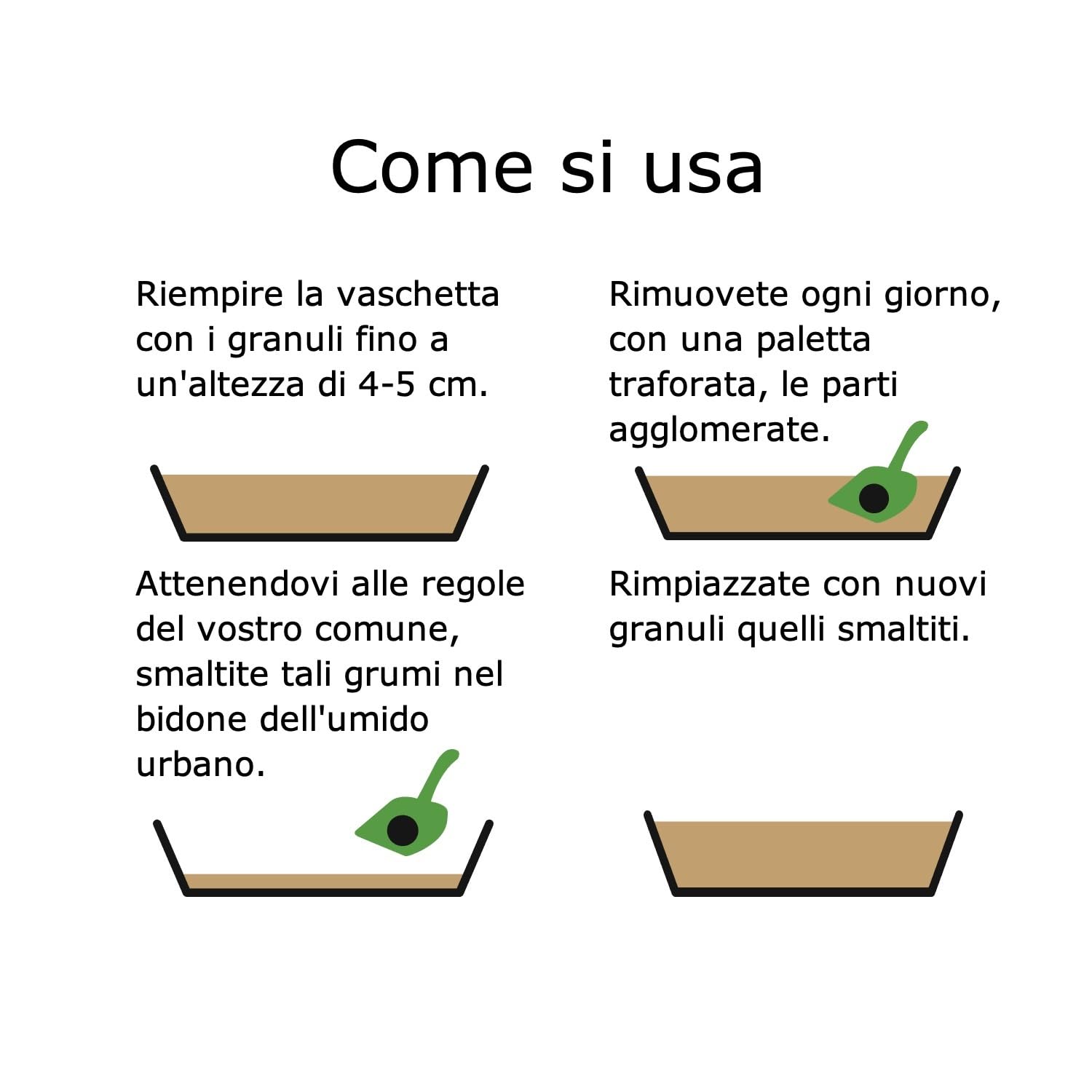 Siria 60L-Lettiera per Gatti Vegetale e Agglomerante-Set 6 sacchi da 10 Litri