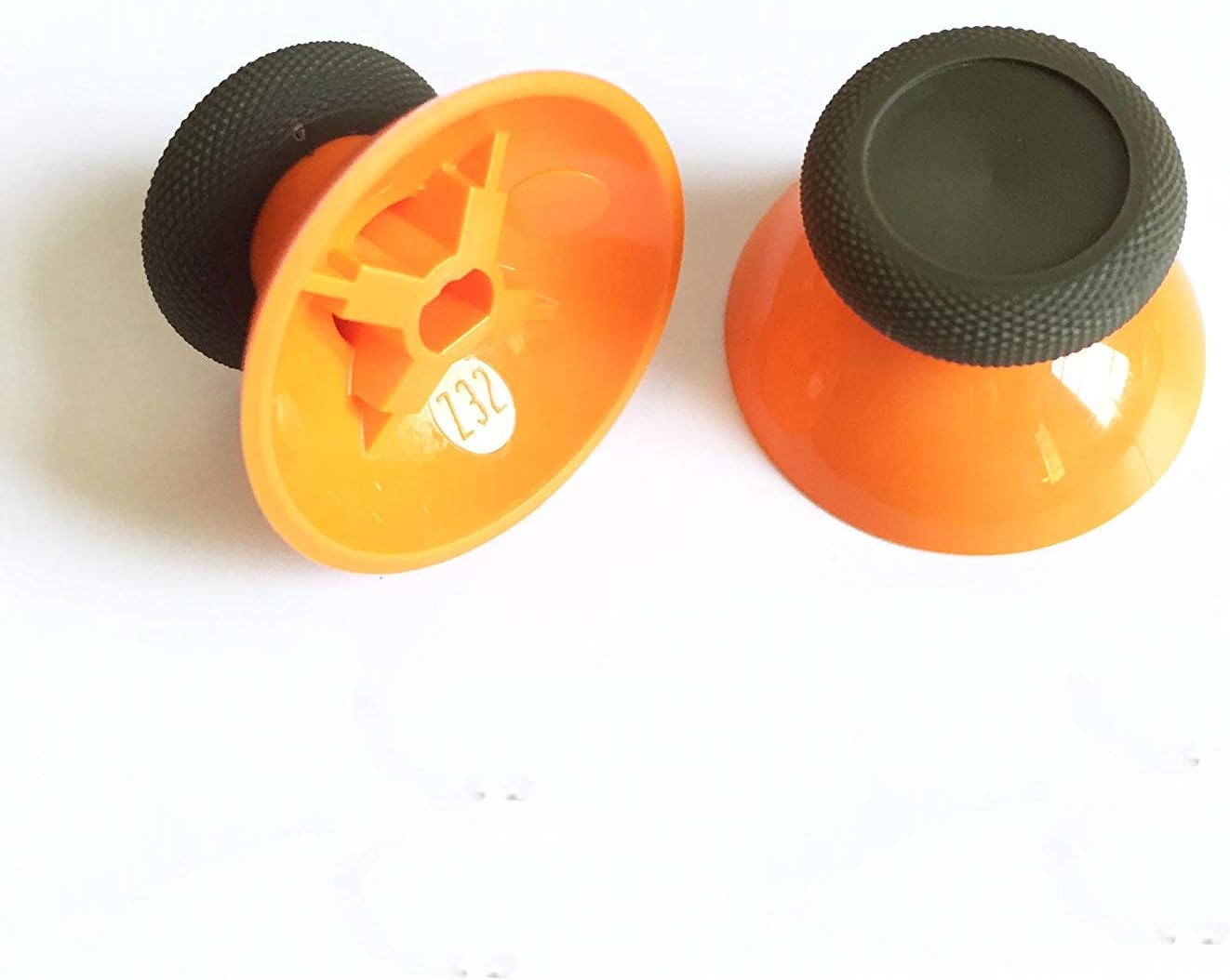 3D Analog Joystick Grip Cap Thumb Stick Grip Cap Thumbstick Replacement for Xbox One, One Slim, X, Elite, PS4 (Orange)