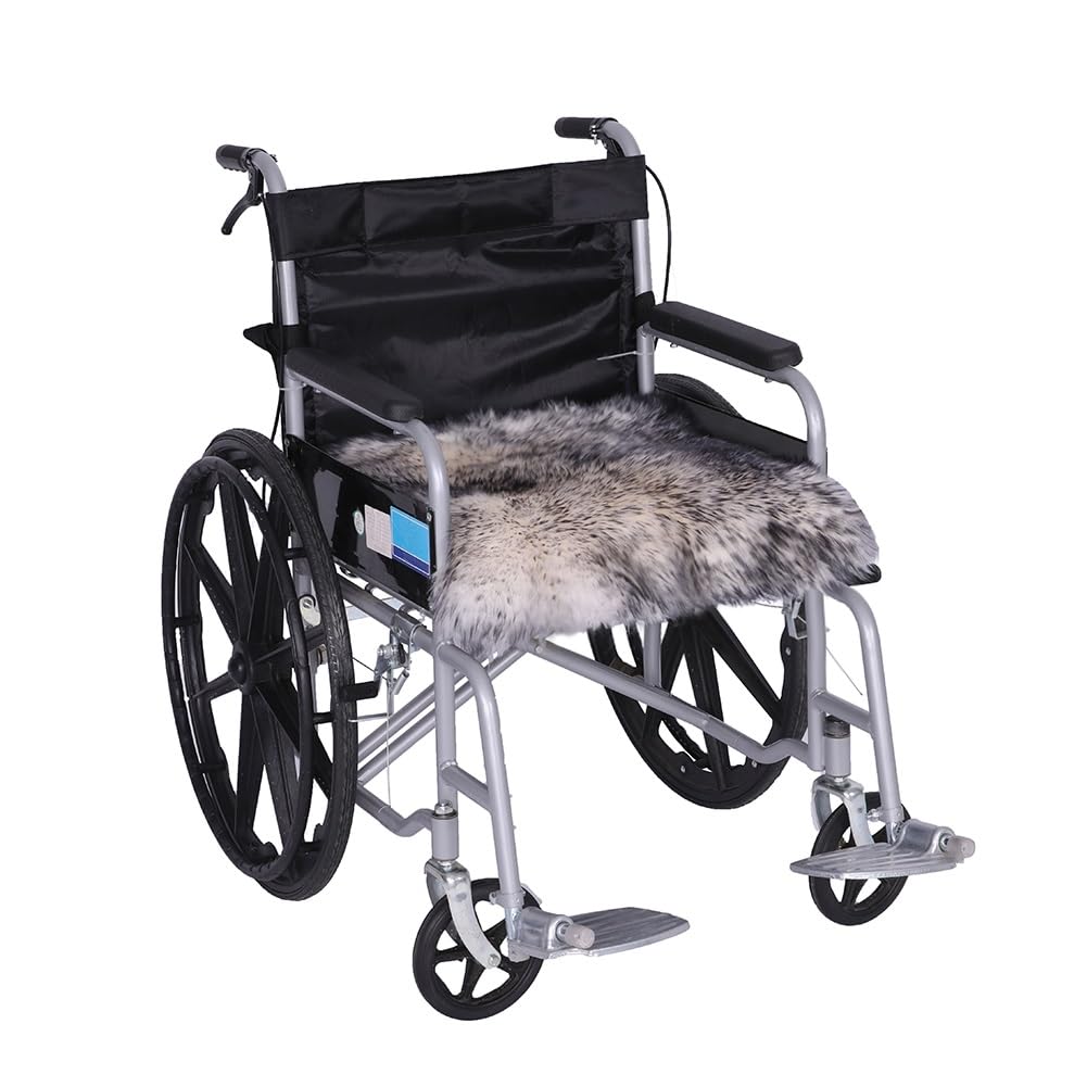 Sheepskin Seat Cushion For Office Chairs Wheelchair Sheepskin Mat Pad Fur Chair Cover Wool Seat Cushion Pad Sheep Skin Cushion For Office Chair Sheepskin Throw For Chair Sheepskin Pad Fur Seat Covers(