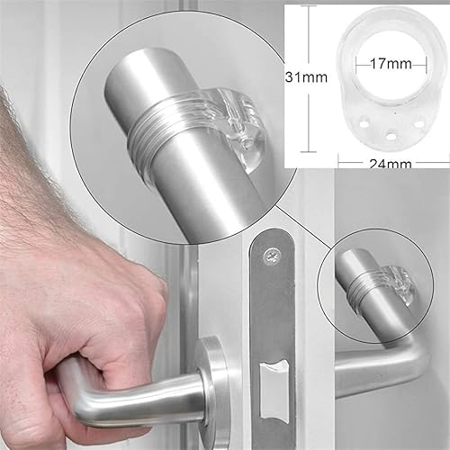 Miniatura 3 de Tope de puerta transparente de gel de sílice para puerta, protección de pared, pomo de puerta, parachoques de paredes, protector de muebles