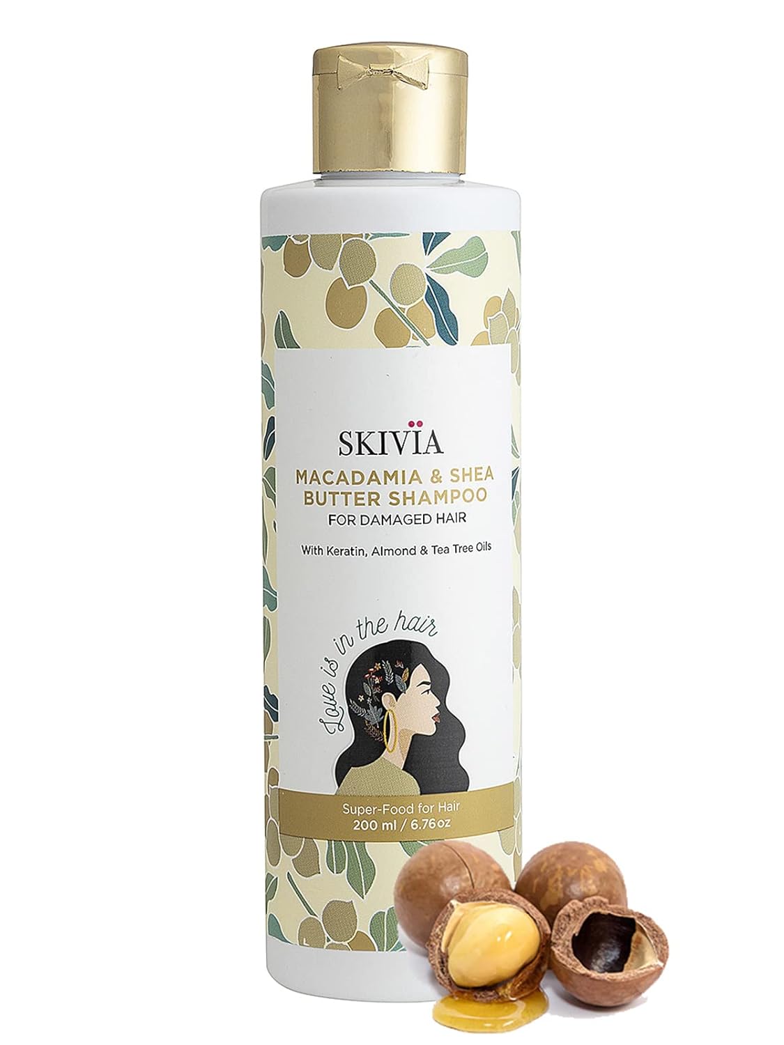 Buy Skivia Macadamia & Shea Butter Shampoo With Keratin, Almond & Tea