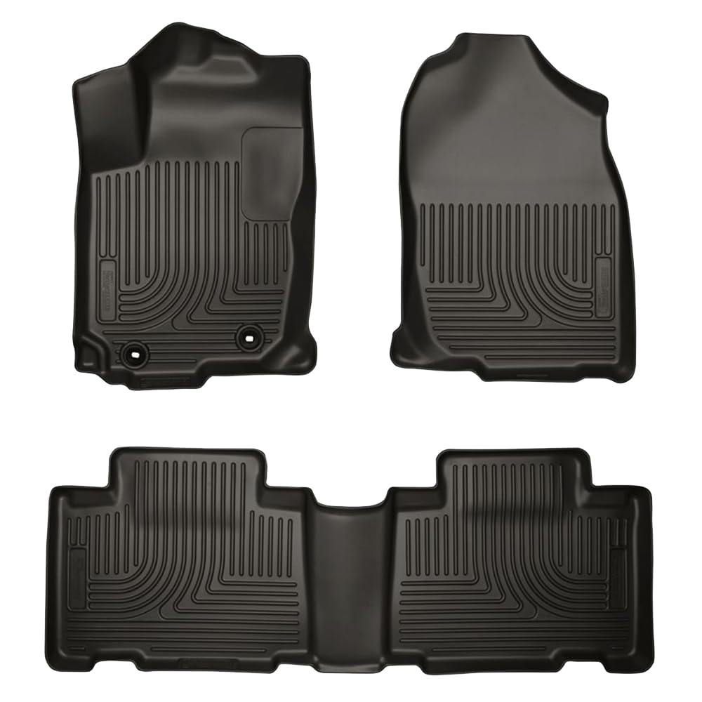 Husky Liners Weatherbeater Floor Mats | Fits 2014 - 2019 Toyota Corolla | Front & 2nd Row, 3-pc Black - 99531