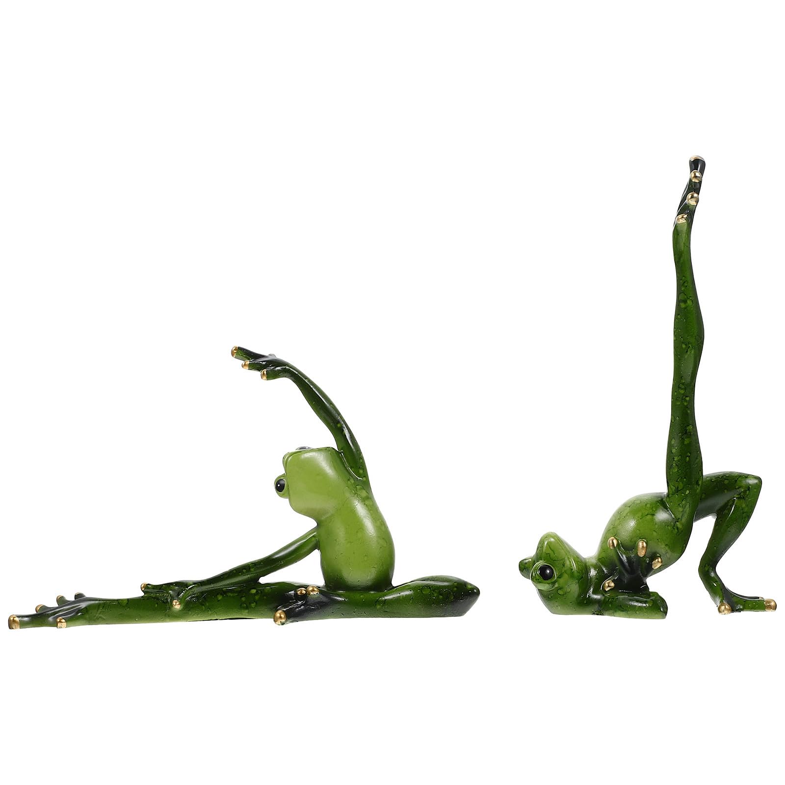 Idée cadeau originale : figurines grenouilles yoga en résine pour amateurs de jardinage zen