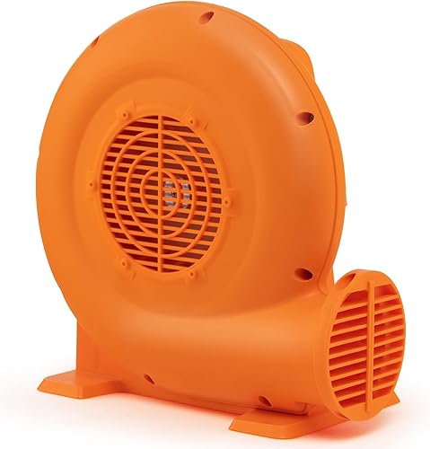 Costzon Soplador de aire, soplador de casa de rebote de 550 W 0.7 HP con alambre SJTW de 25 pies y estacas, soplador de aire IPX4 para inflables,