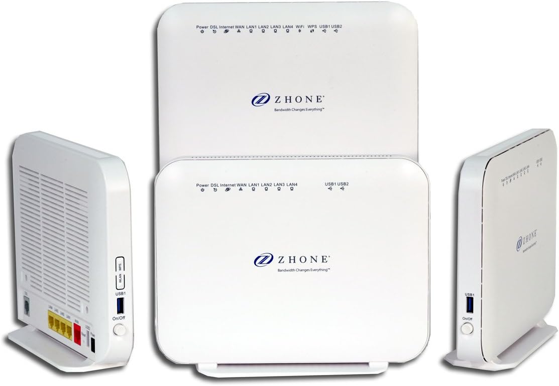 Zhone Technologies 6738-W1 IEEE 802.11n ADSL2+, Ethernet Modem/Wireless Router 6738-W1-NA