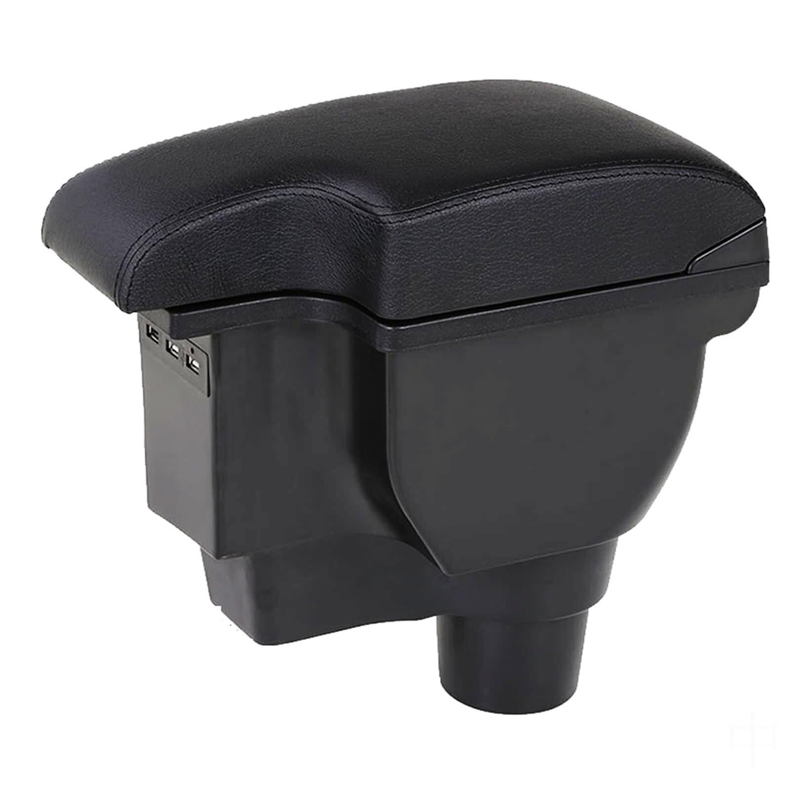 GTDTKGANAK Storage Box For Kia For Rio X X-Line 2018-2021 Armrest For Box with Storage(A2 Black Leather)