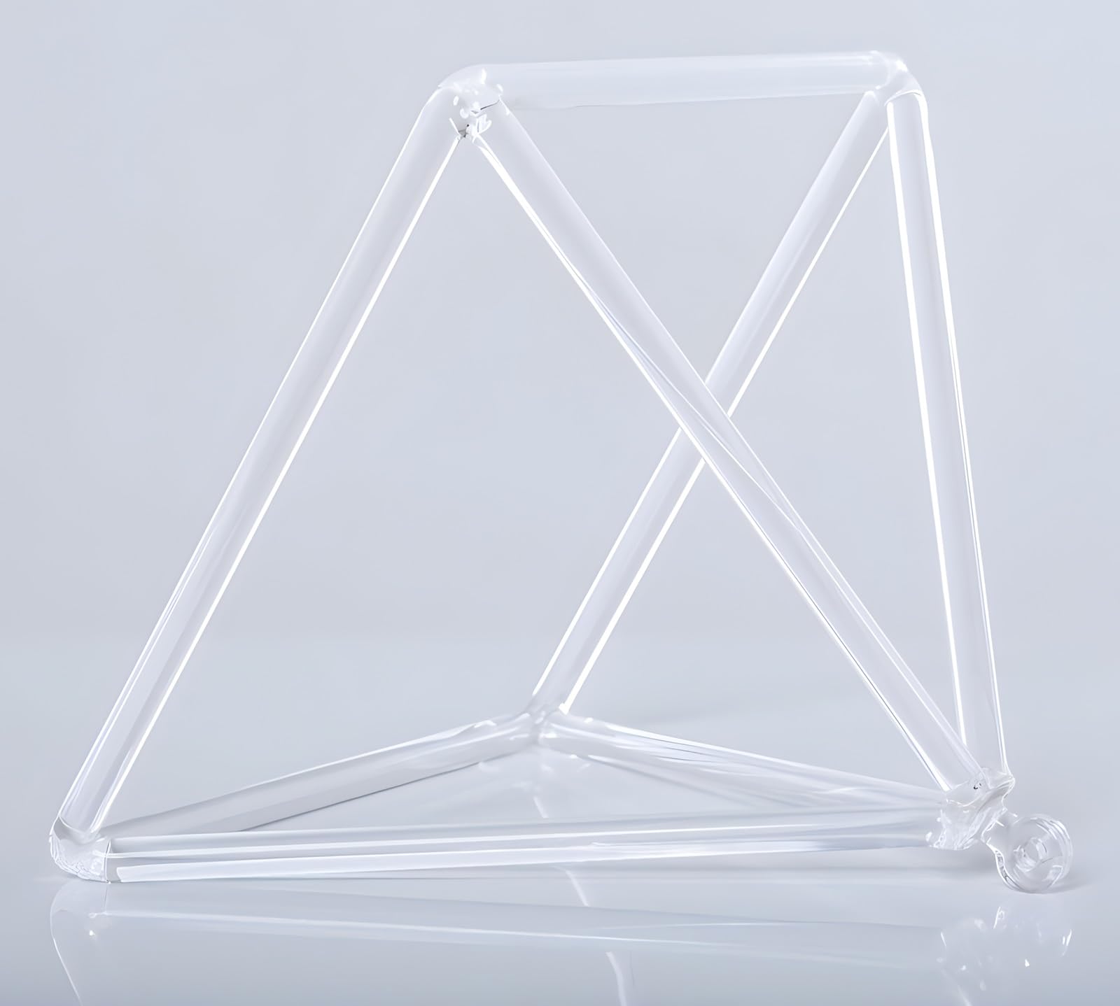 Piramide Sonora di Cristallo, Piramide Sonora di Quarzo Trasparente, Strumento Musicale Curativo per La Guarigione Sonora, Accessori per La Meditazione,4 inch