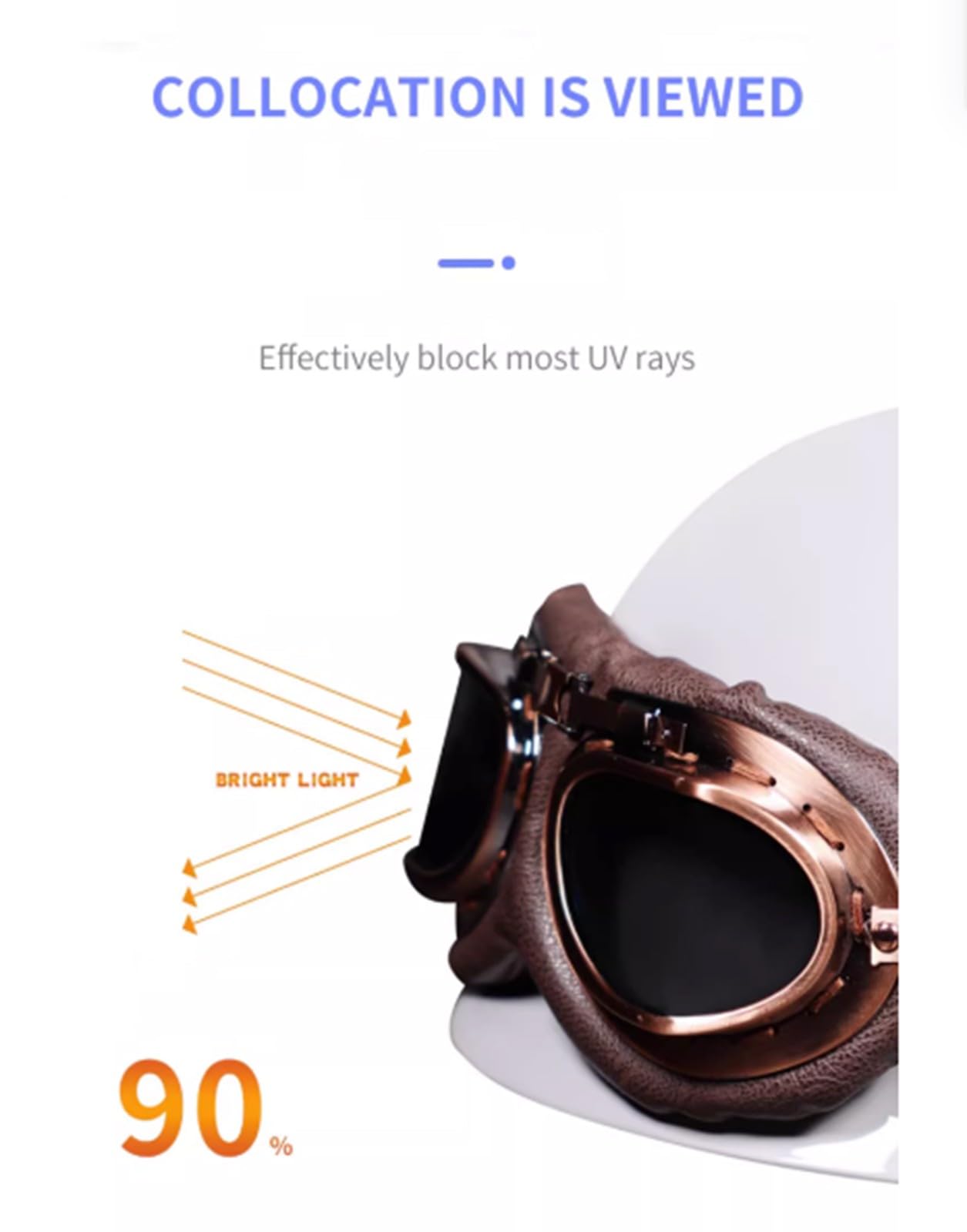 Casque de Moto rétro, Casque Jet, Casque de Scooter avec Lunettes, Casque Demi-Coque certifié ECE pour Hommes et Femmes, Casque Demi-Coque Allemand E,M57-58CM