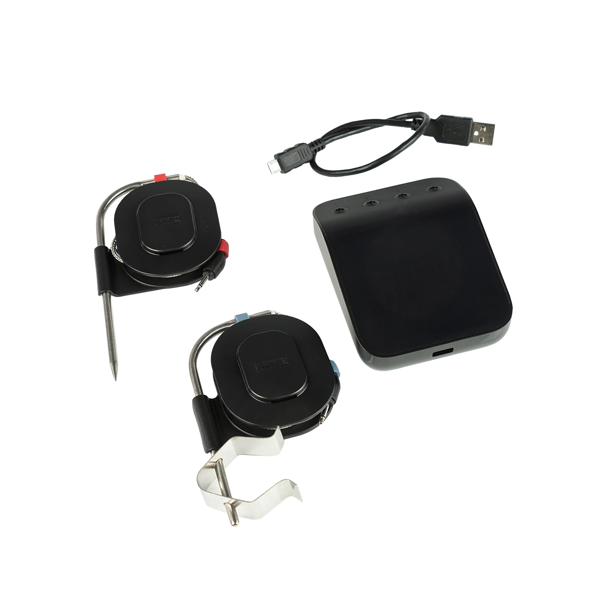 Weber Connect Smart Grilling Hub, termómetro inteligente con Bluetooth y WLAN, control en el dispositivo o mediante la aplicación, instrucciones paso a paso y recetas, hasta 4 sondas - Negro (3202)