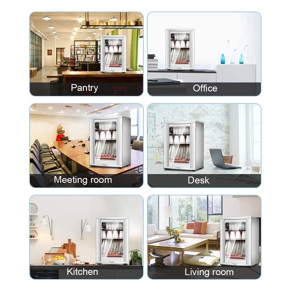 Secador de platos y esterilizador multifuncional, estante de secado de aire caliente para T y botellas, ahorro de espacio para el hogar, escurreplatos y desinfectante eficaz