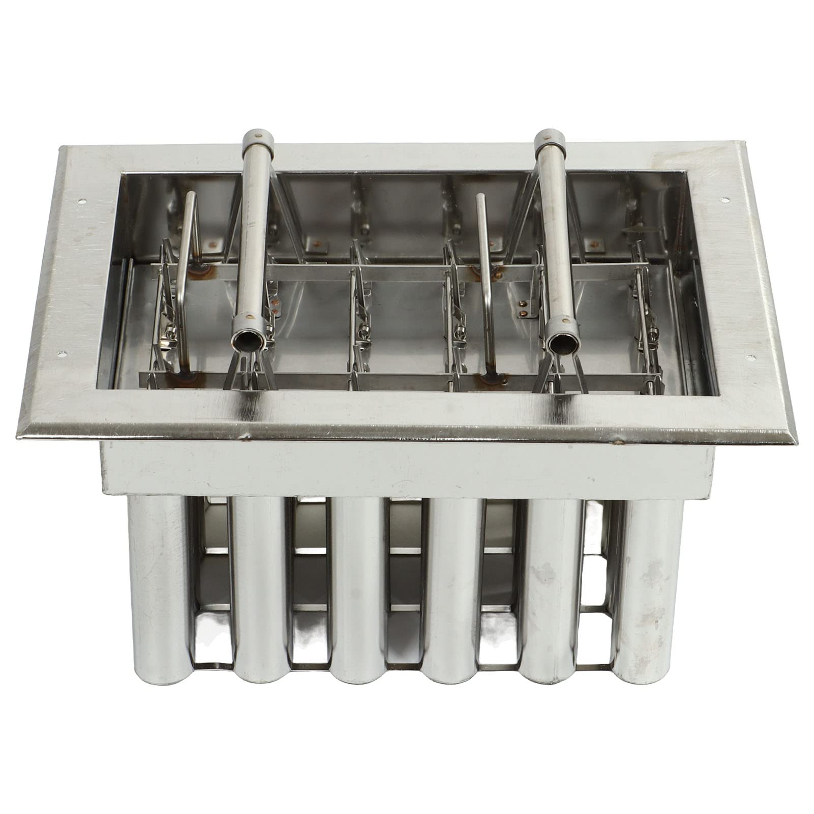 Mingzhe Eisstiel-Formmaschine aus Edelstahl 304, 16,53 X 12,01 X 8,66 Zoll, Silberner Eisstiel-Former mit 3-Minuten-Schnellgefrierfunktion für Selbstgemachtes EIS Am Stiel