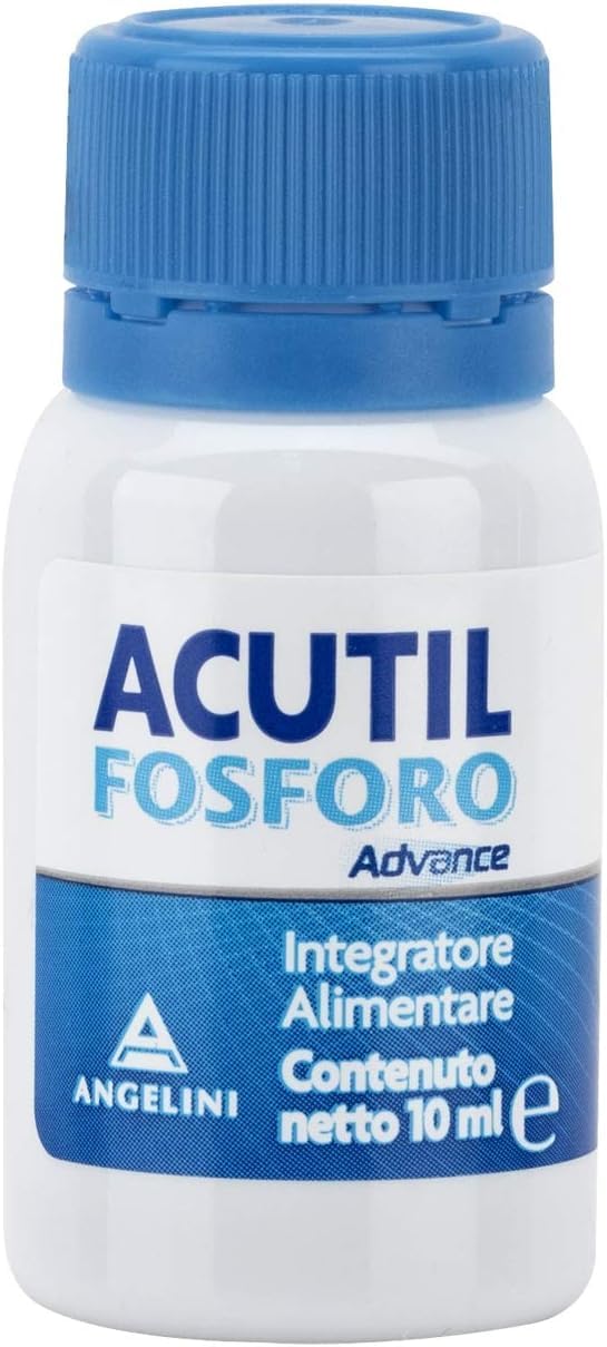 Acutil Fosforo Advance, Integratore Alimentare con Vitamina B6, L-Asparagina, Fosfoserina e L-Glutammina, Contribuisce a Rimanere Concentrati e a Ragionare con la Giusta Lucidità, 10 Flaconi da Bere