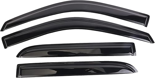 Miniatura 4 de FEIDKS Viseras laterales con cinta adhesiva, deflector de lluvia, juego de 4 piezas para Ford F-150 Crew Cab 2004-2008, Lincoln Mark LT 2006-2008