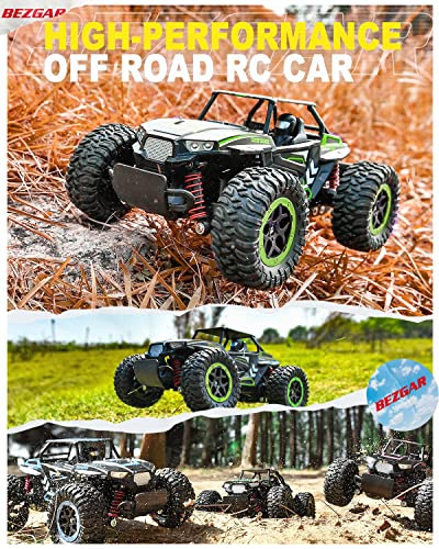 Bezgar Tb202 Rc Cars-1:20 Remote Control Car-2Wd High Speed 20 Km/H All Terrains Electric Toy Off Road Rc Monster Vehicle Truck With Rechargeable Batteries For Boys Kids And Adults-Green #TOP4