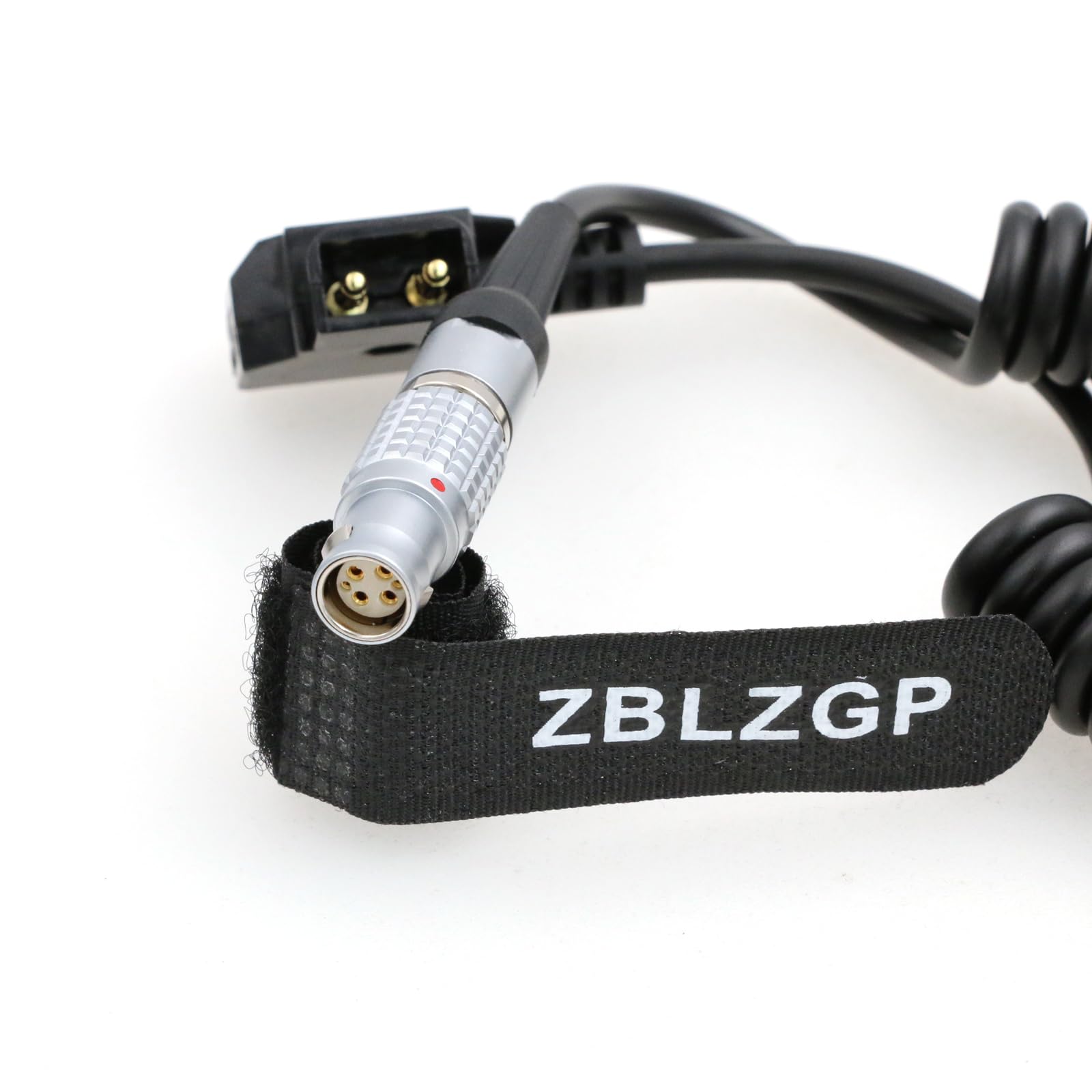 Cable D-tap a 1B de 6 pines hembra en espiral para cámara Red Scarlet Epic 6