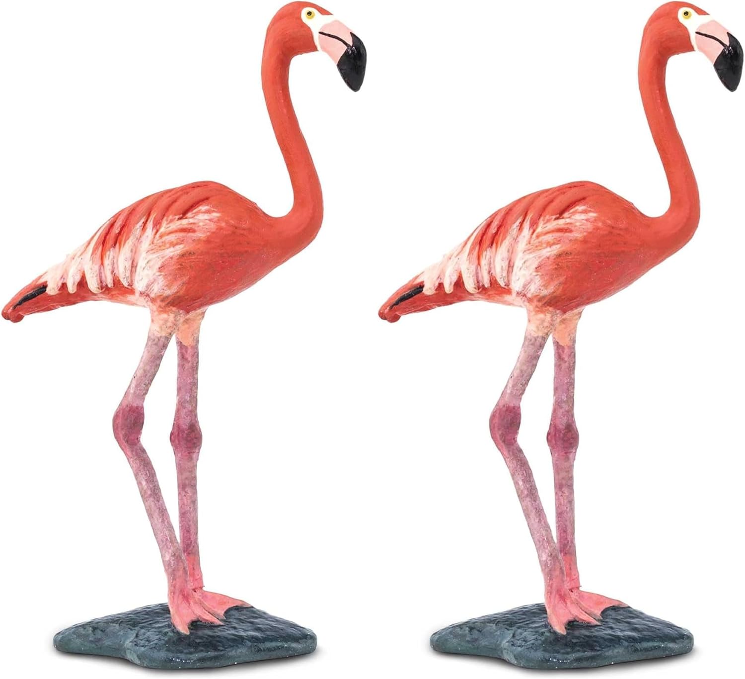 Safari Ltd. Flamingo Figurine - Hand-Painted, Lifelike 3.25" Model Figure - Fun Educational Bird Toy for Boys, Girls & Kids Ages 3+ (Pack of 2)