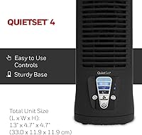 Vista 5 de Honeywell Mini ventilador de torre Quietset de 13 pulgadas