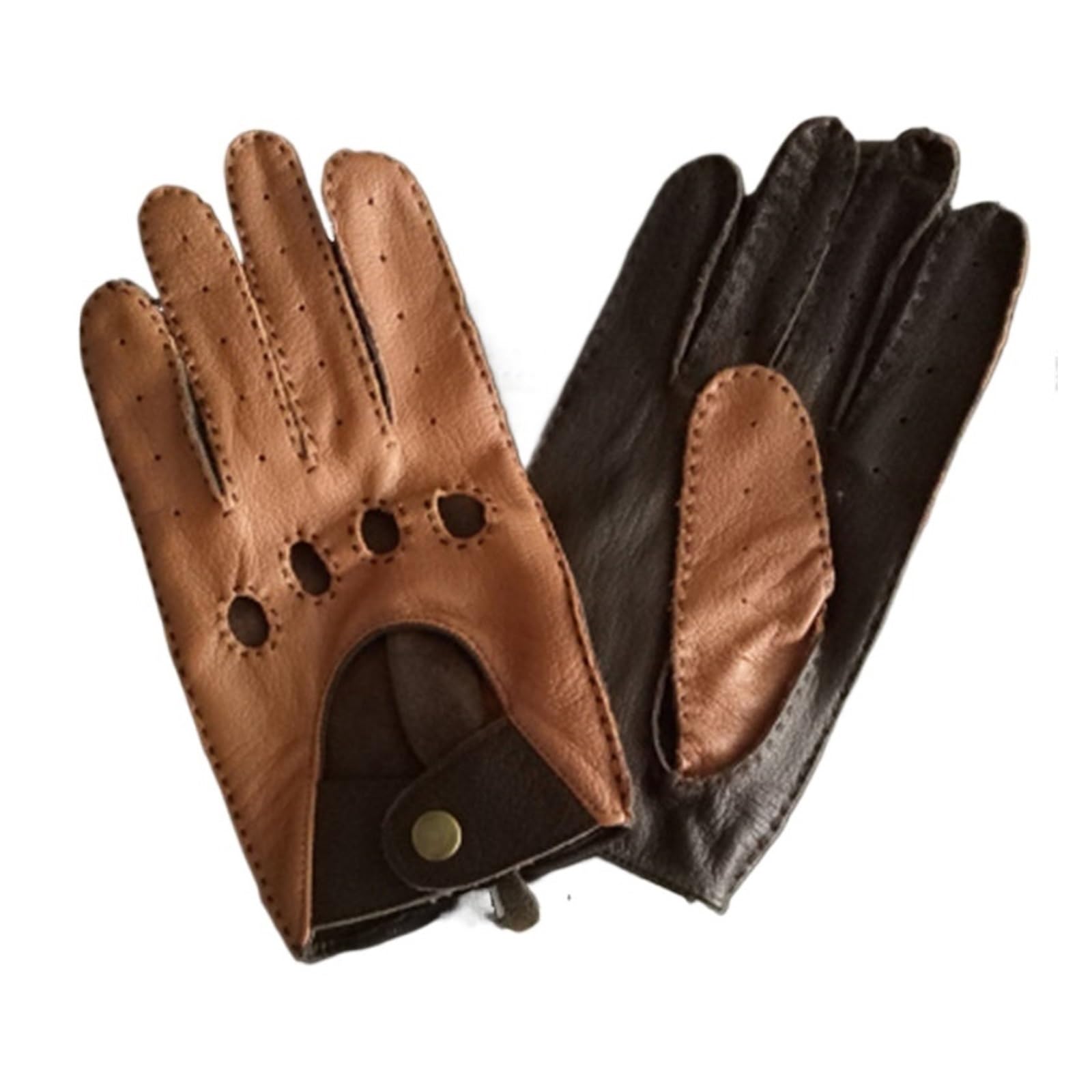 Guanti da Guida in Pelle Guanti da guida uomo in pelle, traspiranti, classici, senza fodera, sottili, primaverili ed estivi