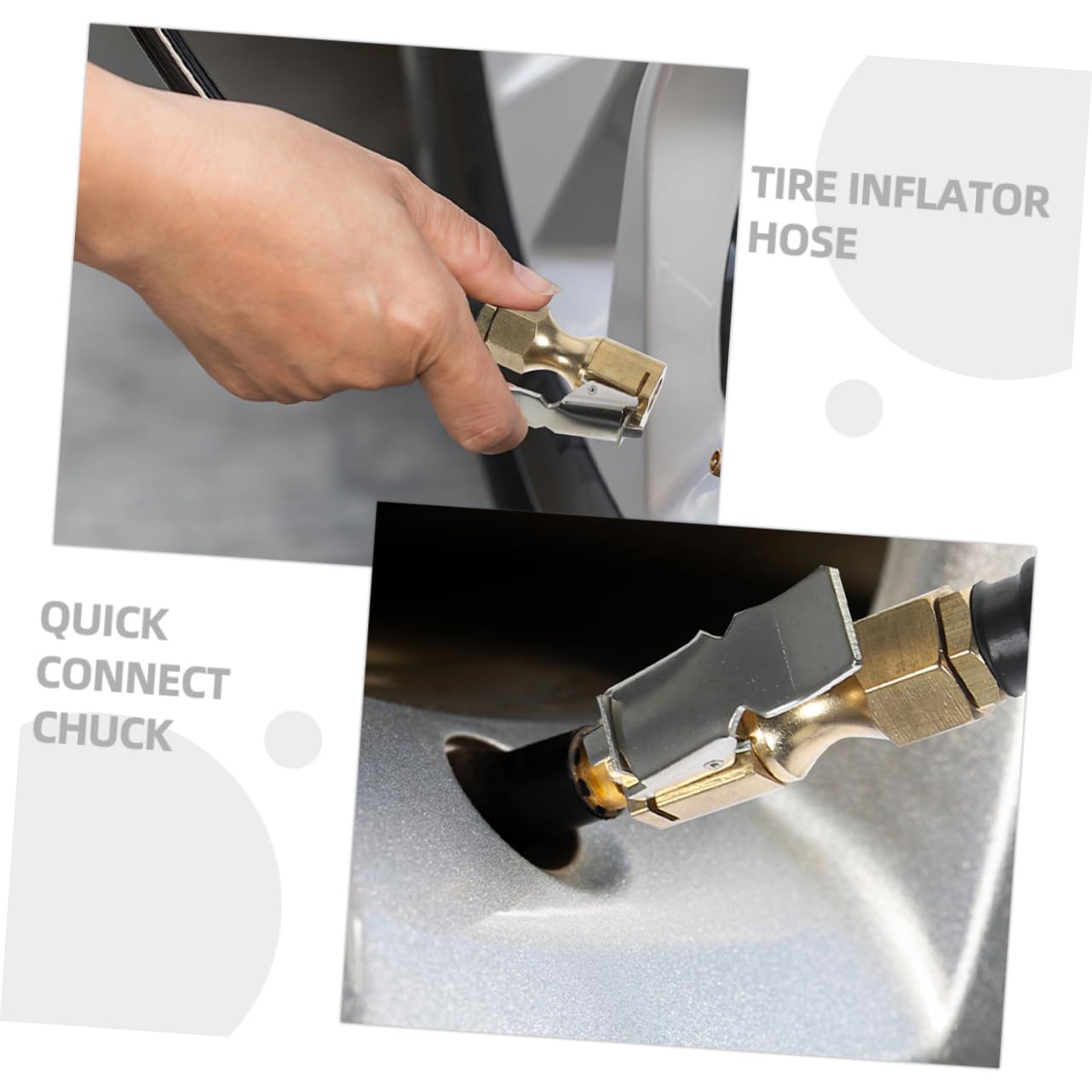 4stücke Tire Inflator Extension Tube Mit Verbesserter Dichtung Für Schnelle Reifenfüllung Langer Schlauch Kompatibel Mit Gängigen Luftkompressoren Und Stahlmaterial Für Hohe