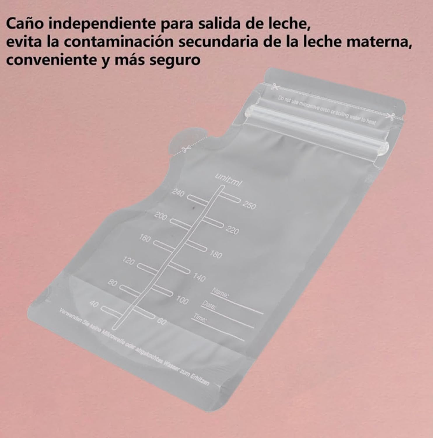 Breastmilk Storage Bags 250ml Large Capacity Design Double Sealing Breastmilk Storing Bags for Refrigeration Freezing
