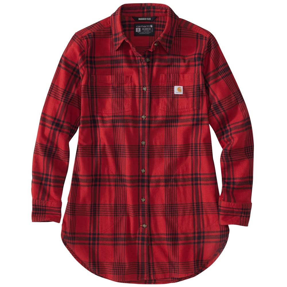 Carhartt Women's 105575 Rugged Flex Relaxed Fit Midweight Flannel