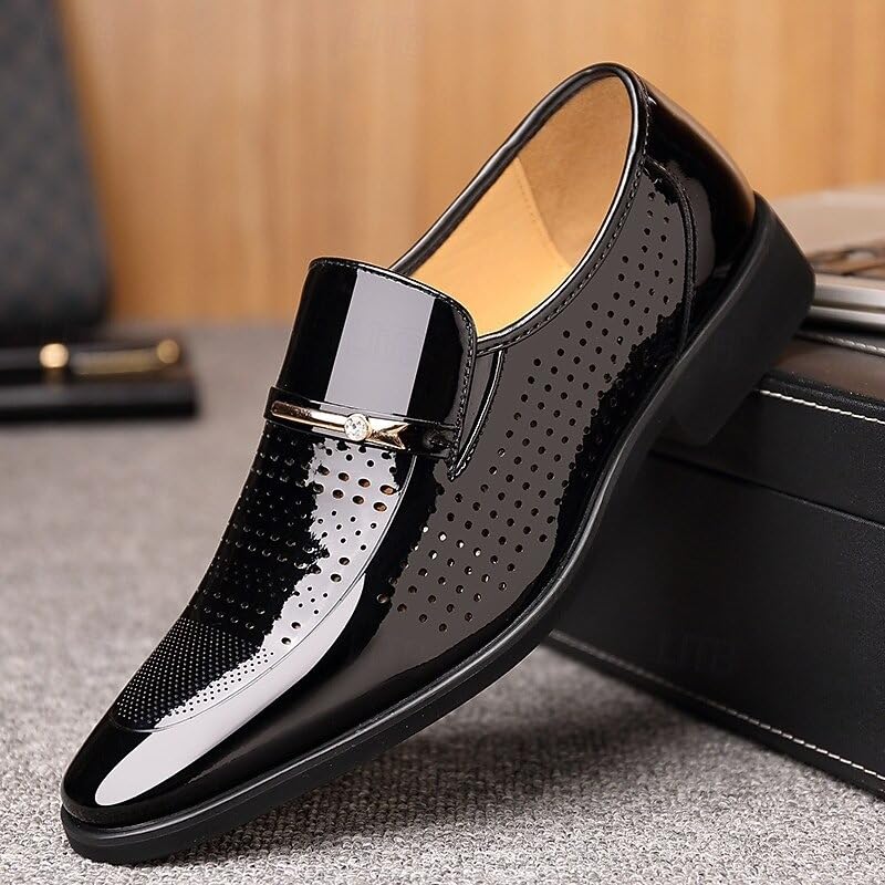 Image of Centrino Mens 9563 Centrino Men Glossy Formal Shoes |Slip-On Design with Cushioned Insole for Comfort |Craftsmanship for All-Day Elegance 9563-2