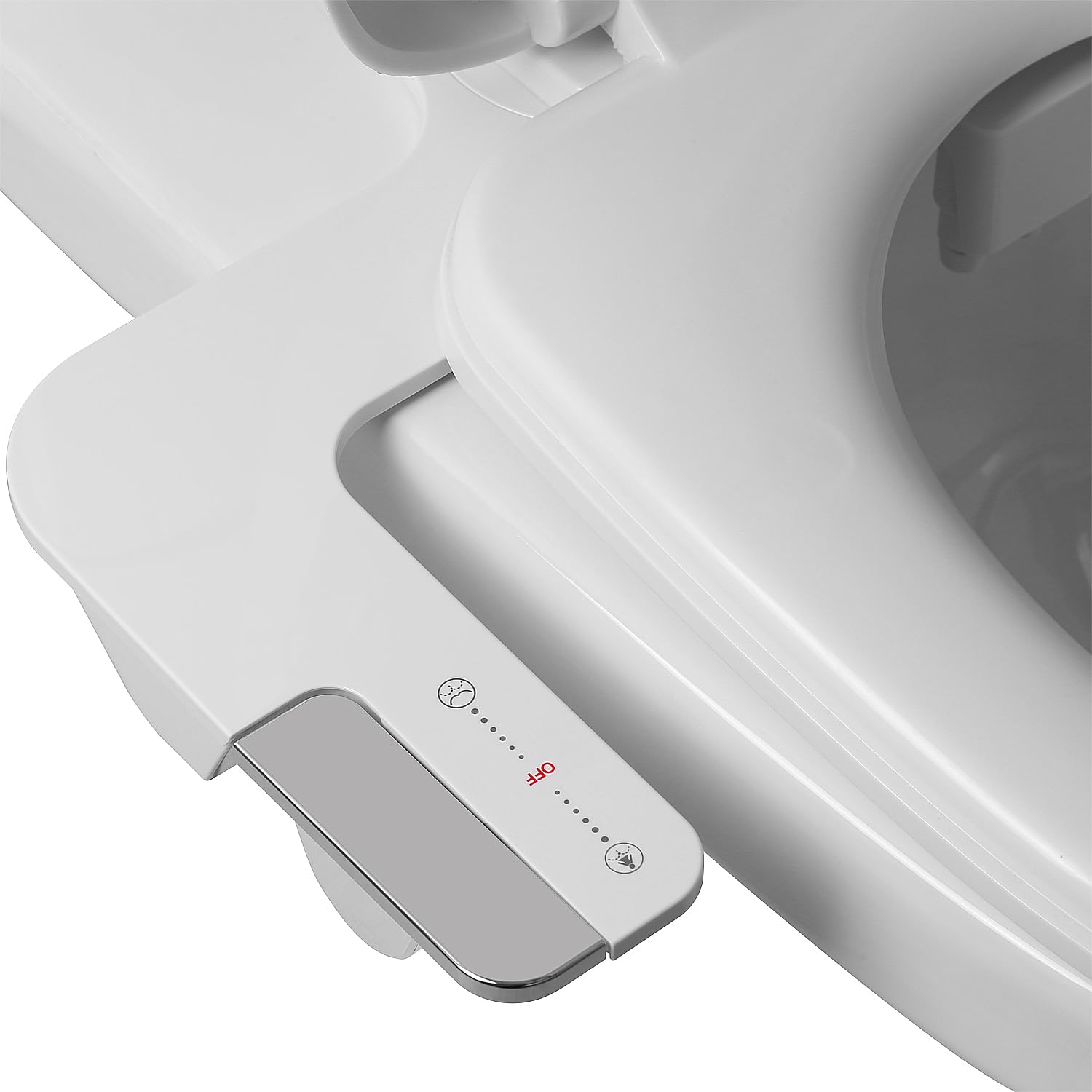Bidet-Aufsatz für Toilette – nicht elektrischer Kaltwasser-Bidet-Toilettenaufsatz, einstellbarer Wasserdruck, Doppeldüsen, Frontspülung, Rückspülung, Bidet mit Messingeinlass (Mit 2m Schlauch)